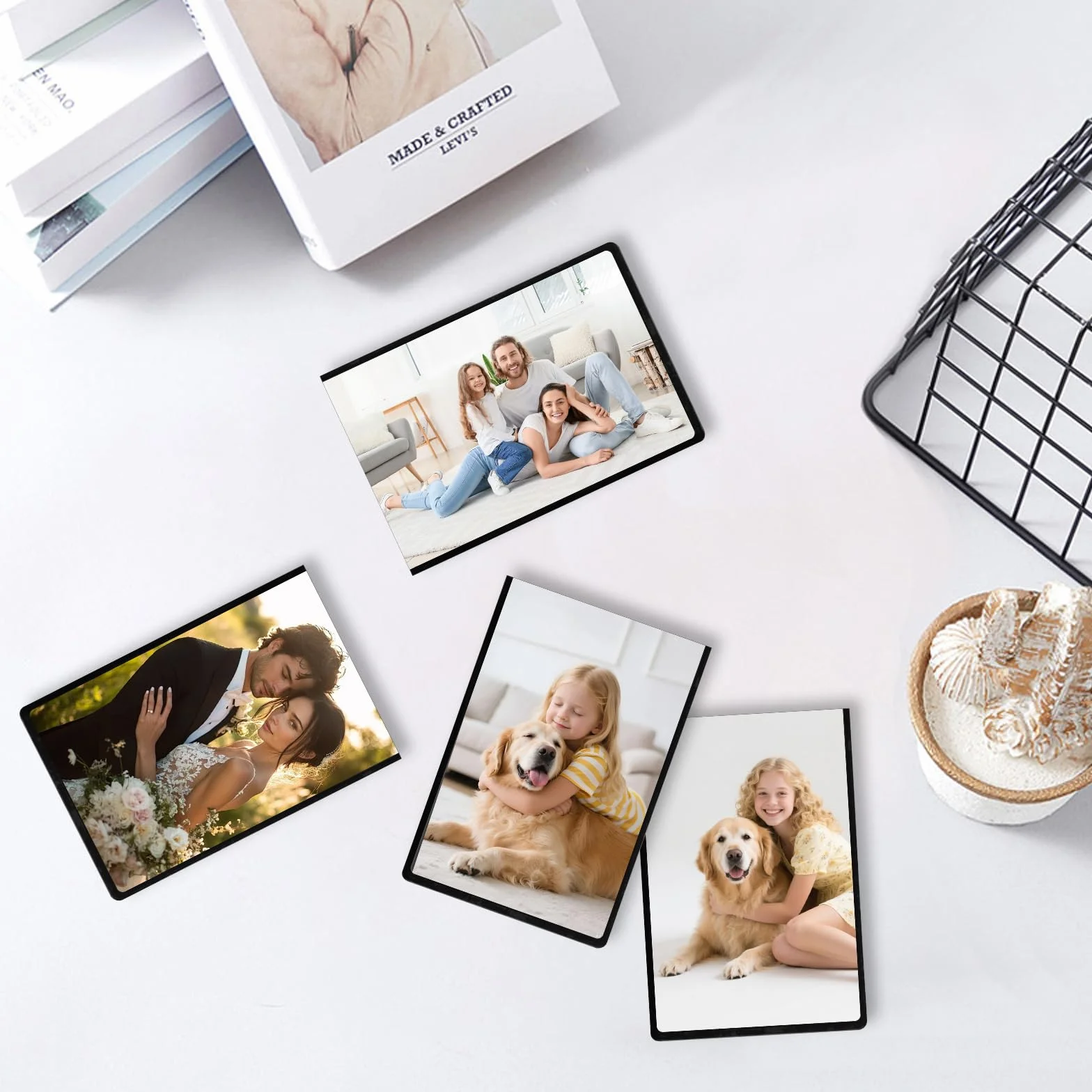 15 sztuk magnetycznych ramek na zdjęcia, czarne: 9,3 x 6,3 cm, mini ramki magnetyczne do lodówki, Instax mini, folii Polaroid, pocztówek i obrazów – magnetyczne kieszenie na zdjęcia do ekspozycji i