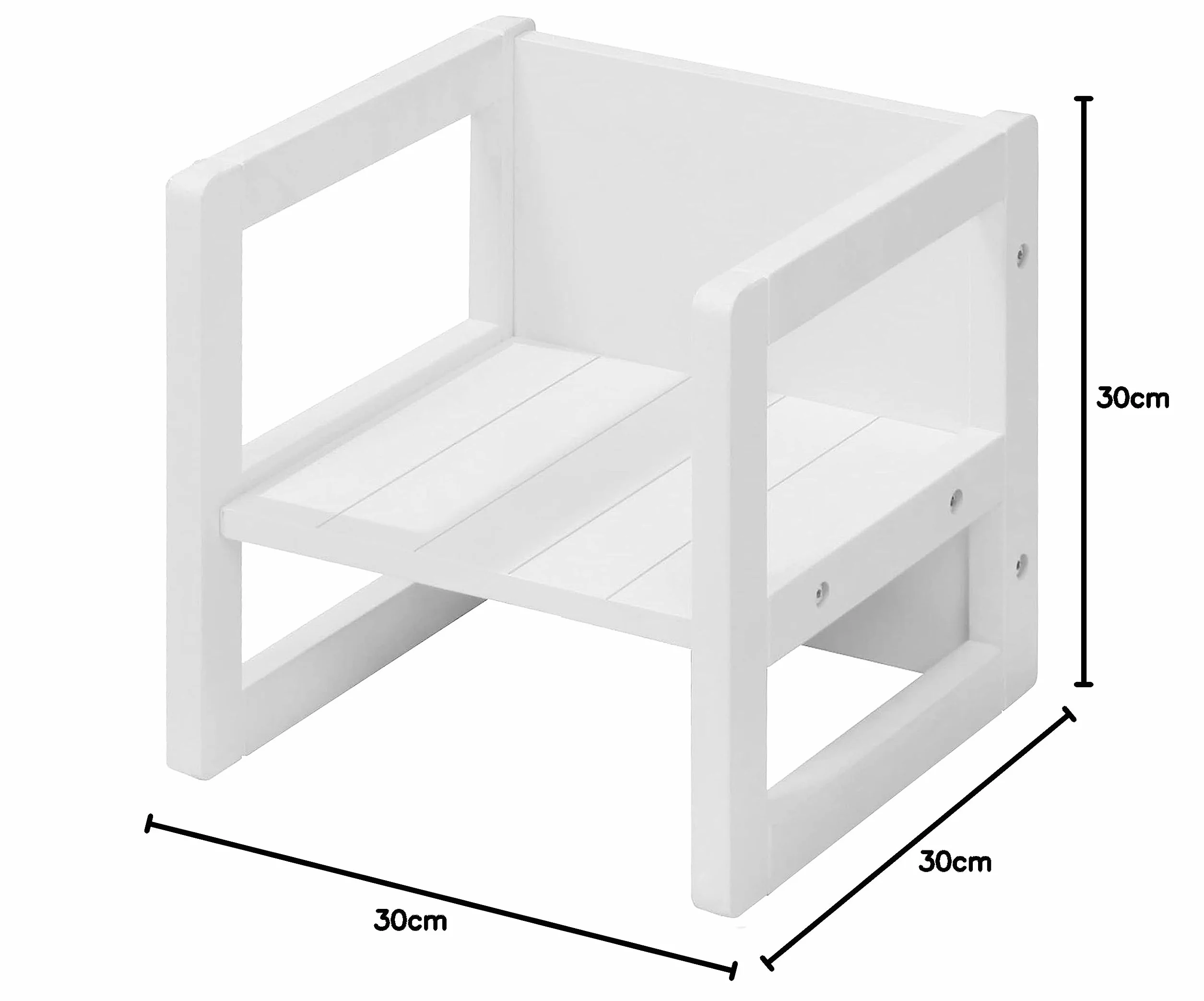 Roba B005E7MM6O Taboret, Biały, 30 x 30 x 30 cm