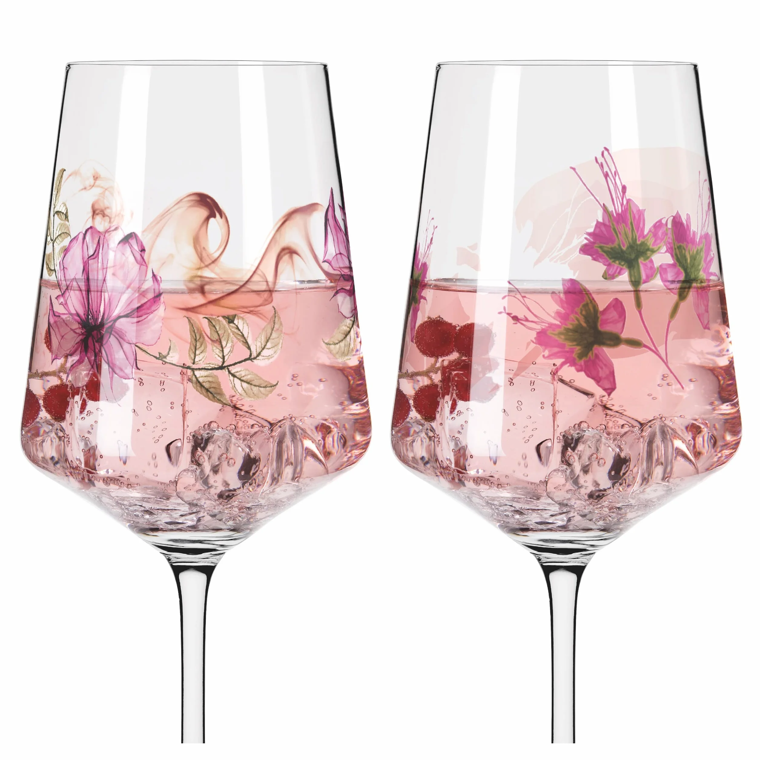 RITZENHOFF 3461004 Kieliszek do aperitifu 500 ml - zestaw 2 szt. - seria Sonet letni nr 4, 2 sztuki, motyw roślinny - Made in Germany