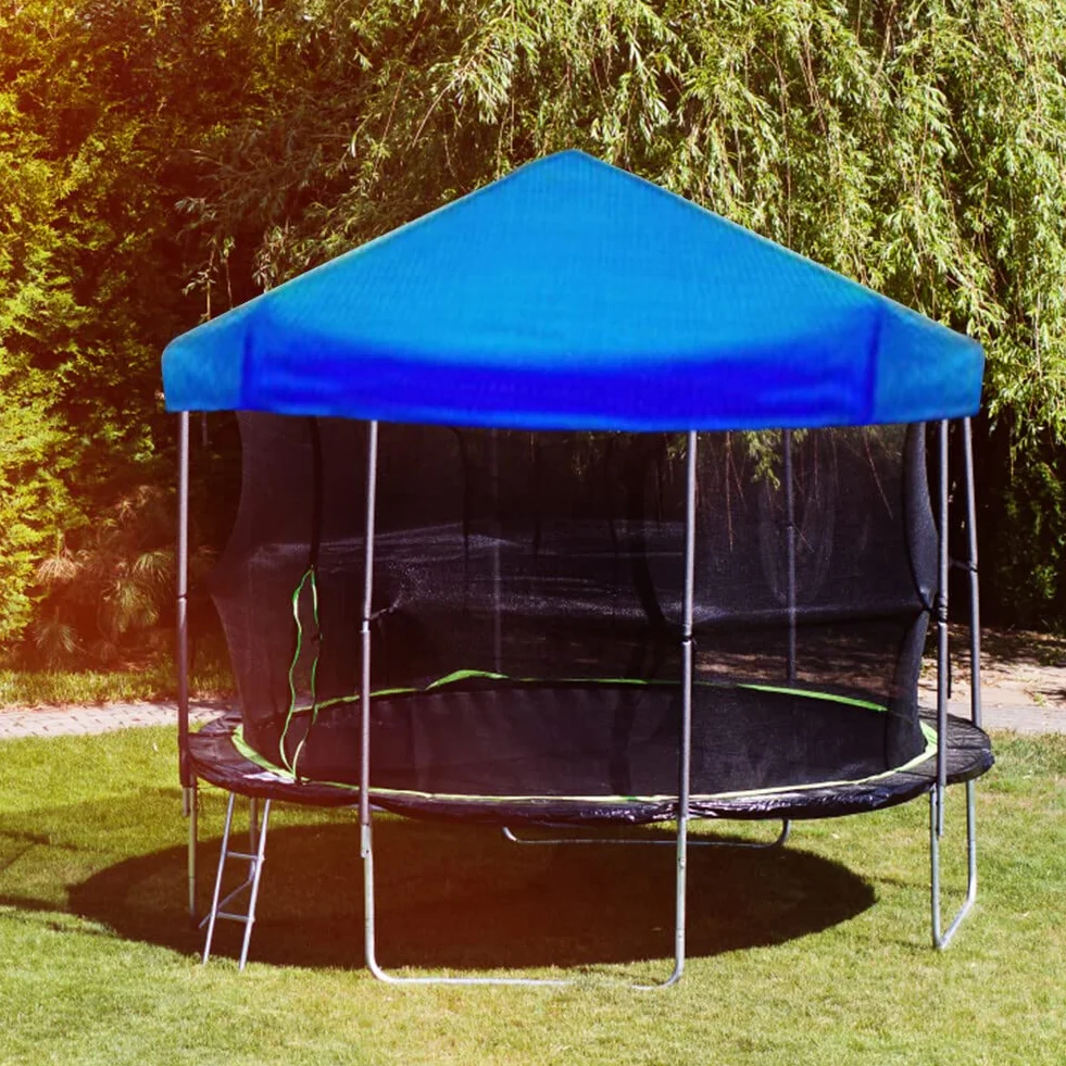 URFEDA Okrągły daszek do trampoliny, 305 cm, ochrona przed deszczem, śniegiem, wodoszczelna, do aktywności na świeżym powietrzu, na podwórko, taras, do ogrodu