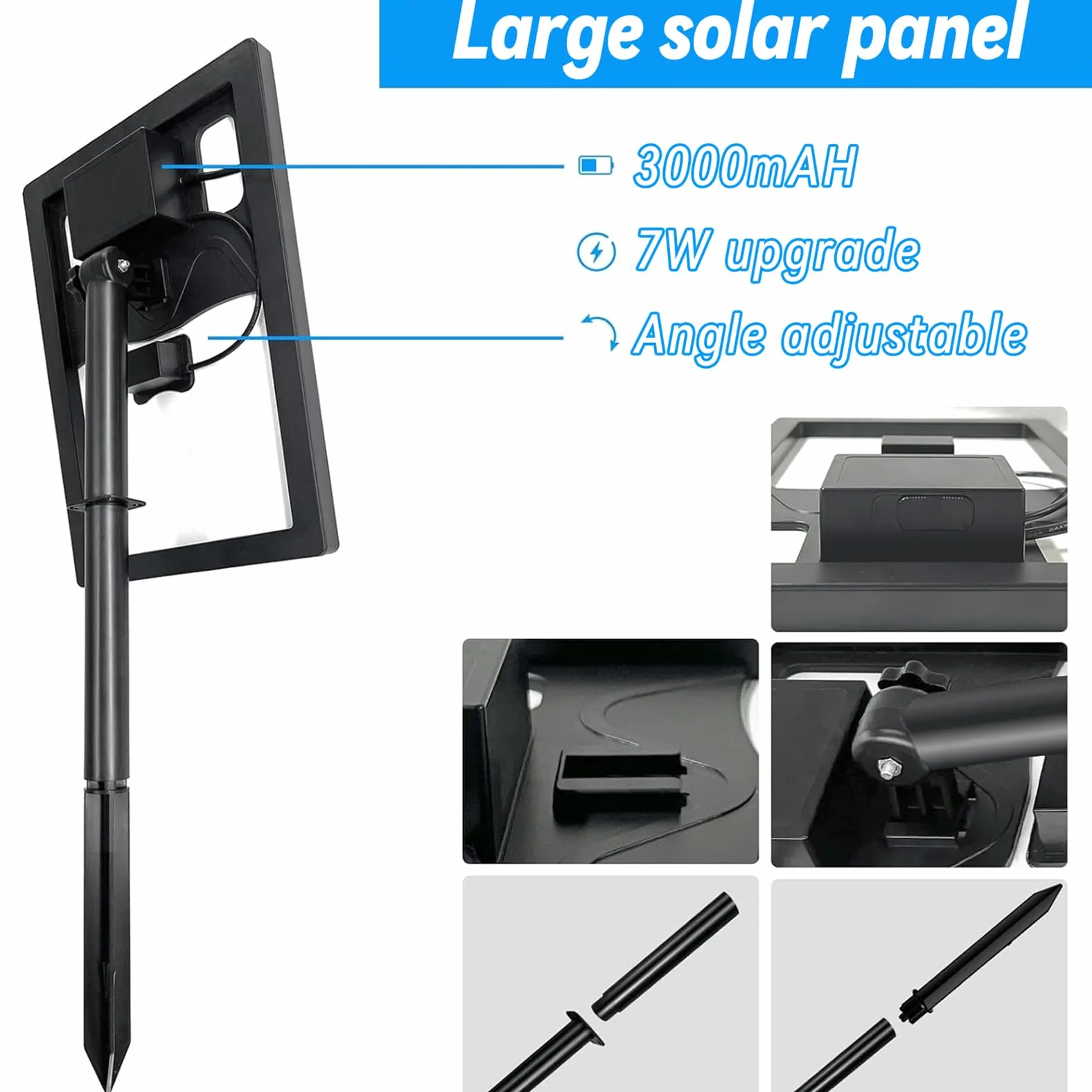 Fontanna solarna 7 W z pilotem zdalnego sterowania, podwójna fontanna, solarna pompa do stawu, pompa wodna wbudowana bateria 3000 mAh, pompa solarna z 10 stylami fontanny do ogrodu