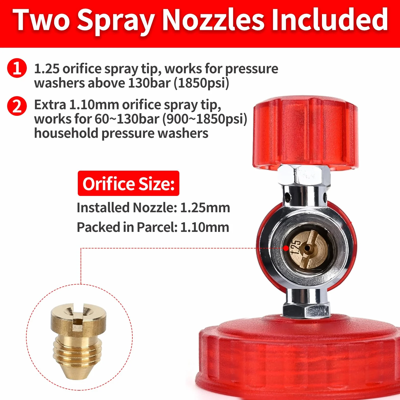 BEAR FORCE Pistolet natryskowy do myjki wysokociśnieniowej M22 – ID14 mm i 1/10.2 cm szybkozłączka do myjki ciśnieniowej Karcher K1 K2 K3 K4 K5 K6 K7 myjka ciśnieniowa, do mycia samochodu