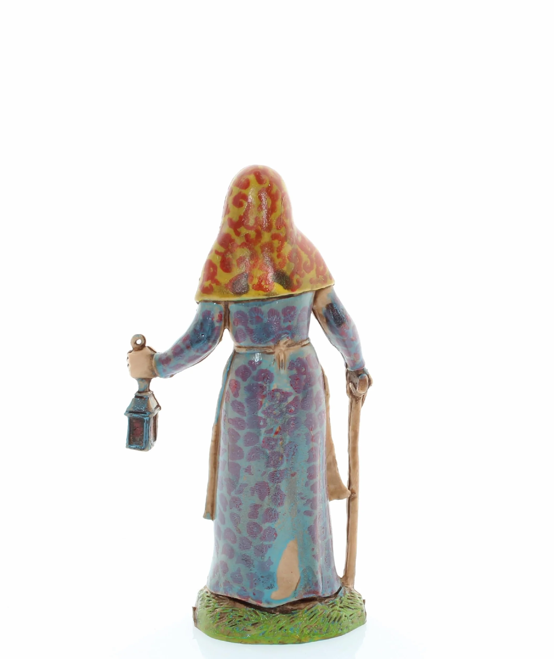 Moranduzzo Stara kobieta z latarnią do szopki 10 cm w skali 1:20 - Niezniszczalne figurki szopki - styl 700", ręcznie wykończony obraz, oficjalny produkt, wyprodukowany we Włoszech, rzeźbiarz M. Landi