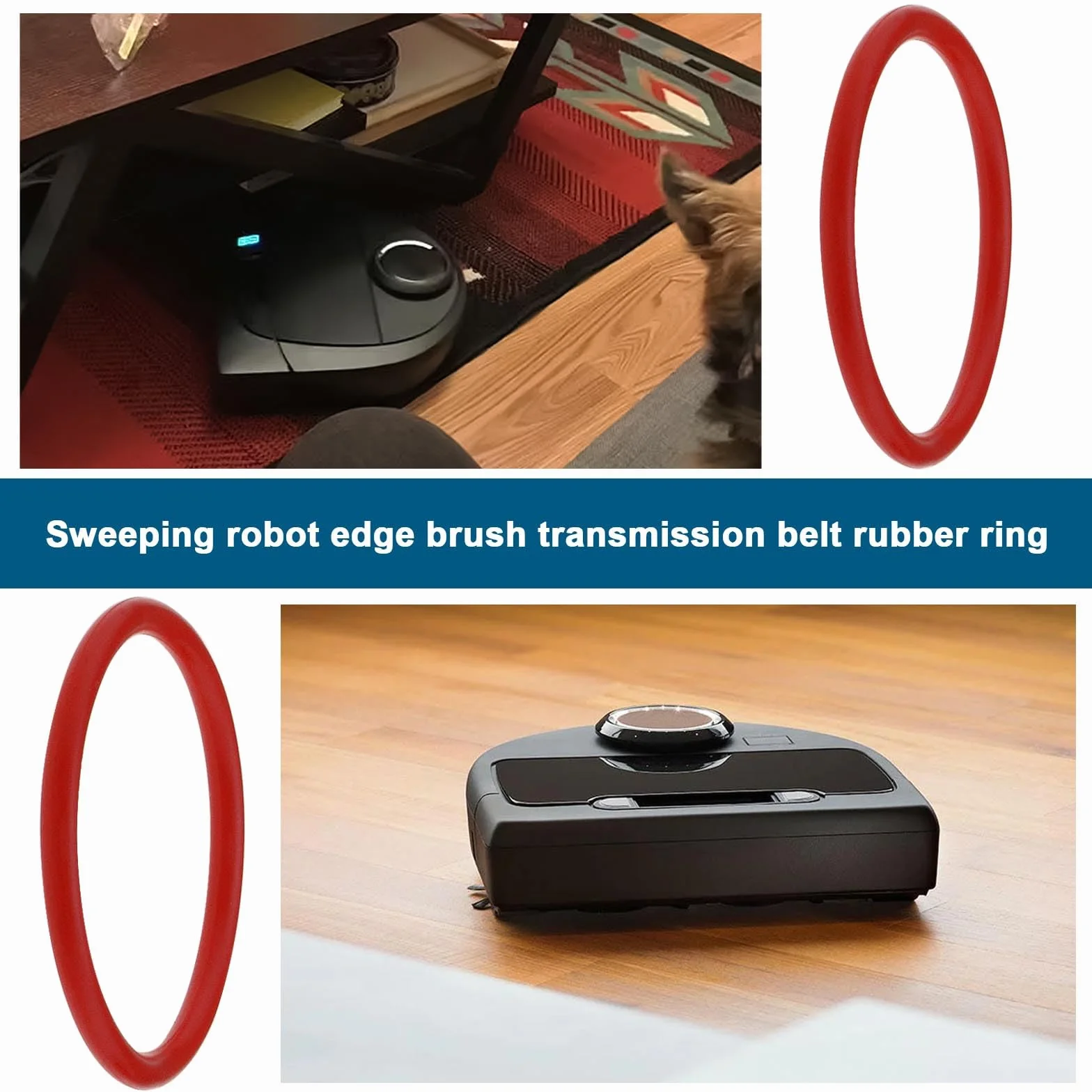 OTOTEC Szczotka Boczna O-Ring Pasek Napędowy kompatybilny z Neato Botvac D80 D85 D3 D5 D6 D7