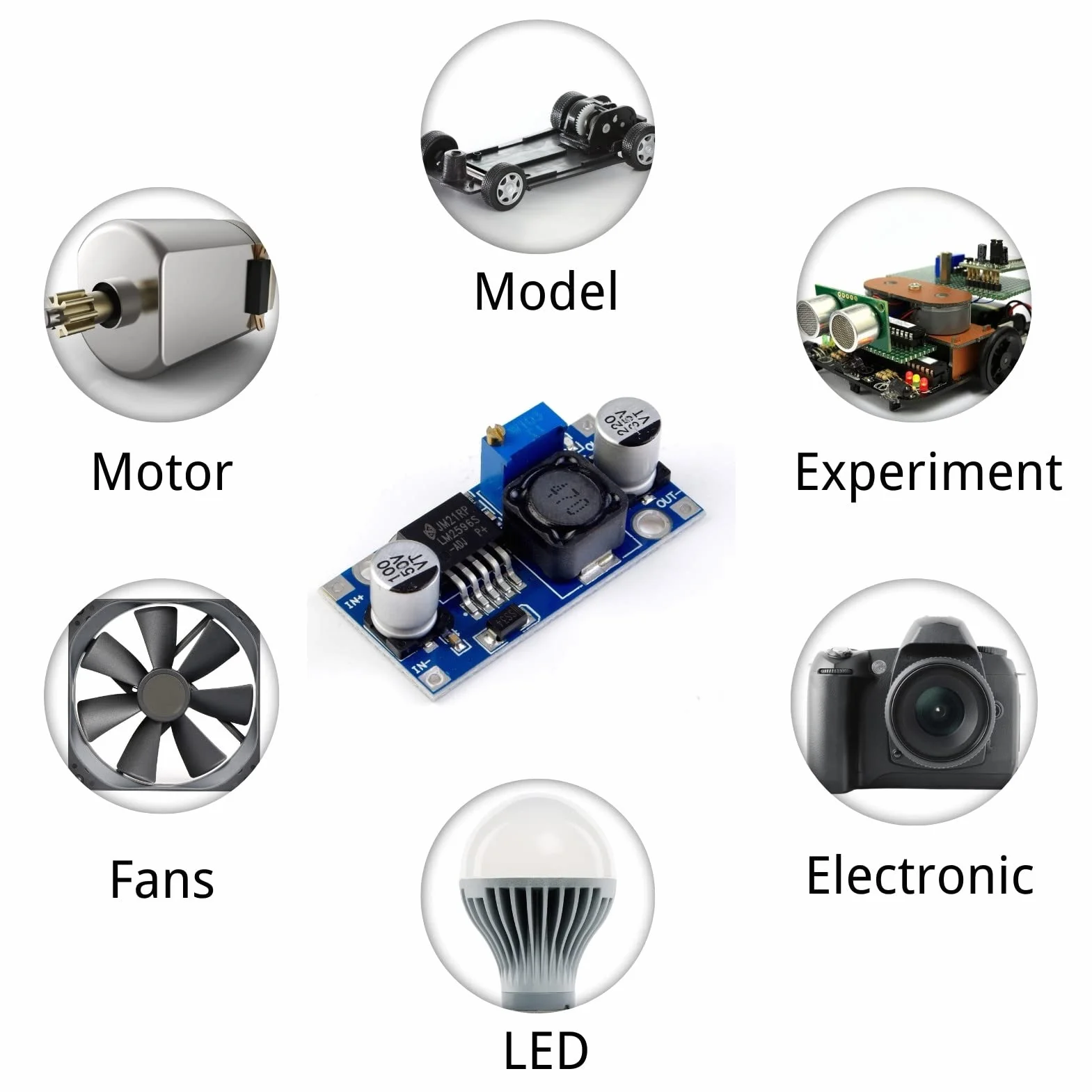 DC-DC Buck Converter 3,5-40 V do 1,25-35 V 3 A Step Down przetwornica napięcia, wysoka wydajność, moduł zasilania (5 sztuk)
