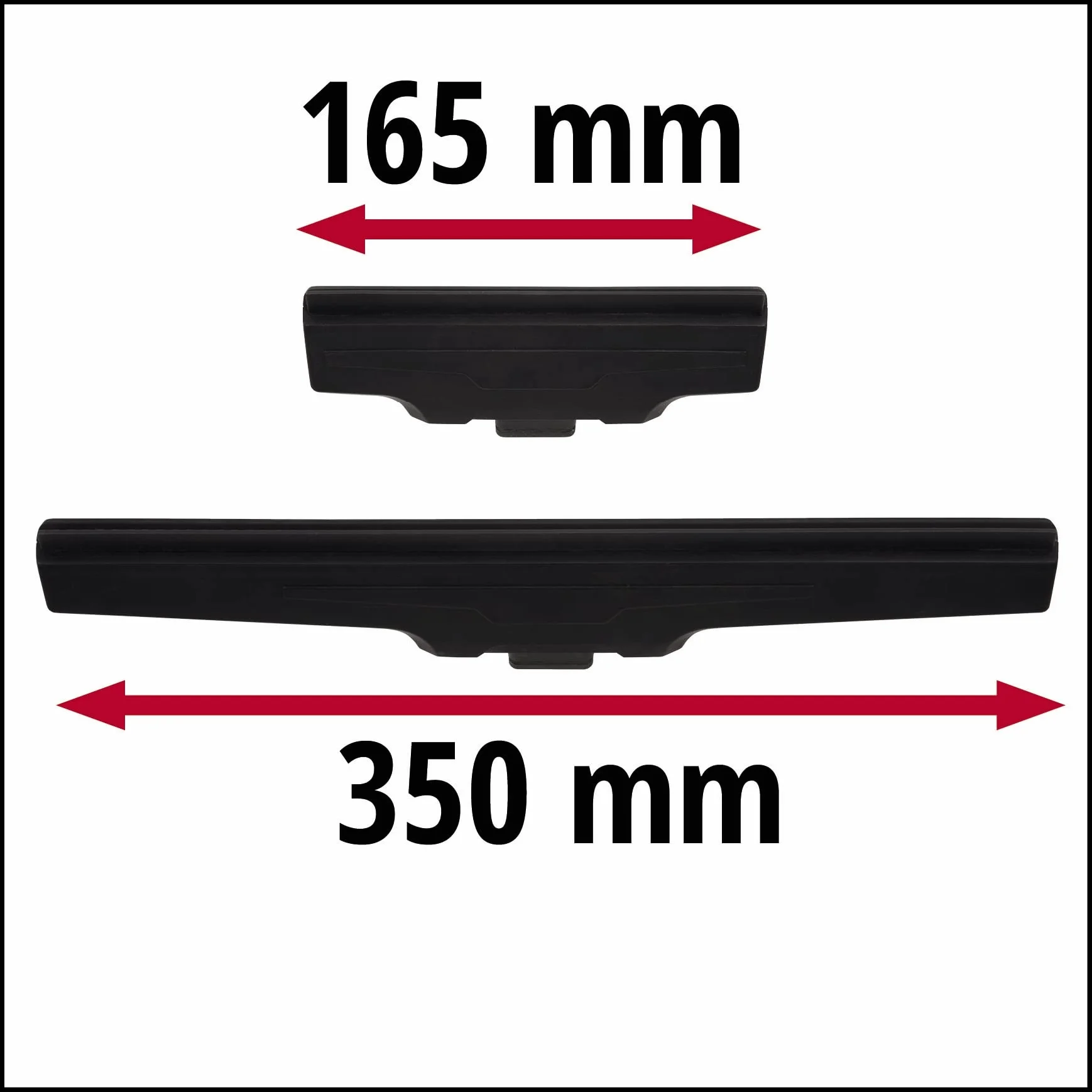 Original Einhell 2-częściowy zestaw dysz(akcesoria odpowiednie do akumulatorowej myjki do czyszczenia okien Einhell BRILLIANTO, dysze ssące o szerokości 1x 165 mm i 1x 350 mm, czyszczenie bez smug)