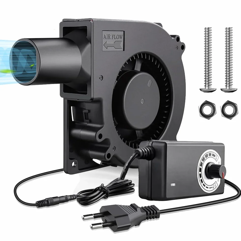 Wentylator promieniowy 12 V, AC 220 V, turbiny EC 240 V Turbo z kontrolerem do urządzeń gospodarstwa domowego, wentylator turbinowy (120 x 32 mm (z wężem)