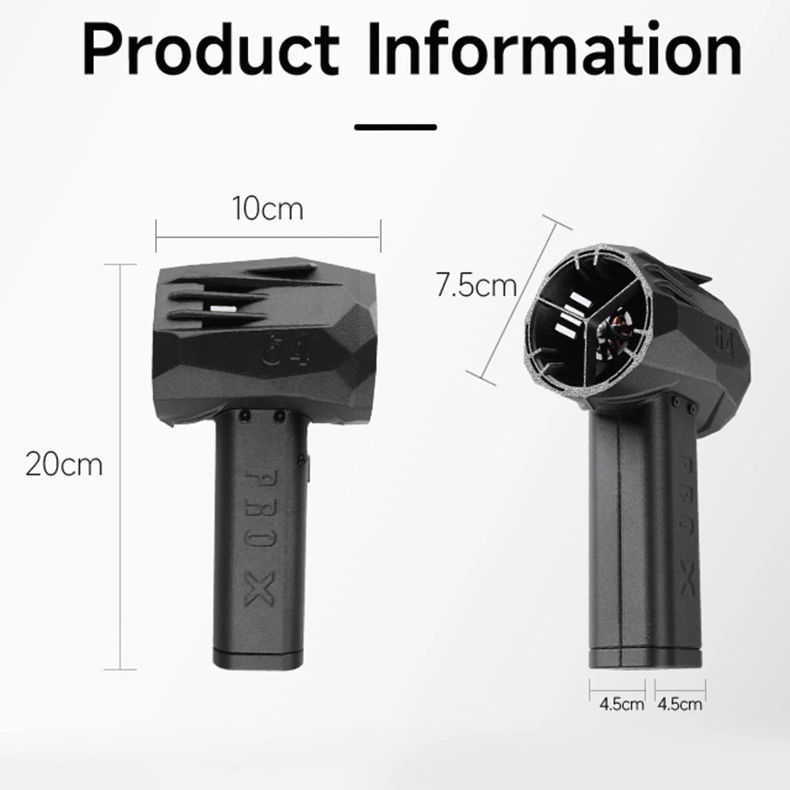 Mini Dmuchawa Powietrza do Suszarki Samochodowej, Mocna Dmuchawa Turbo-suszarka o Mocy 1500 G i Prędkości 220 MPH do Samochodów, Elektryczna Bezprzewodowa Dmuchawa do Liści