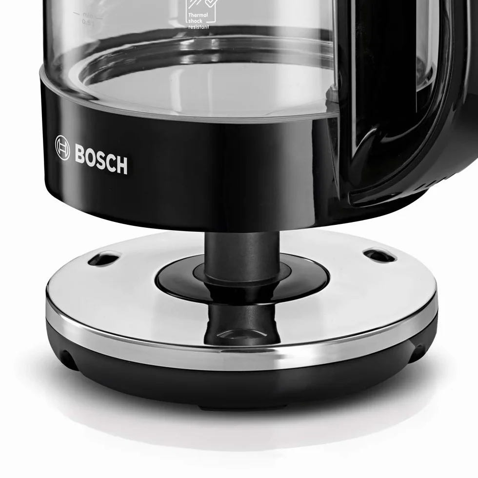 Bosch TWK70B03 Wasserkocher 2.200W 1.7 Liter Glas Schwarz