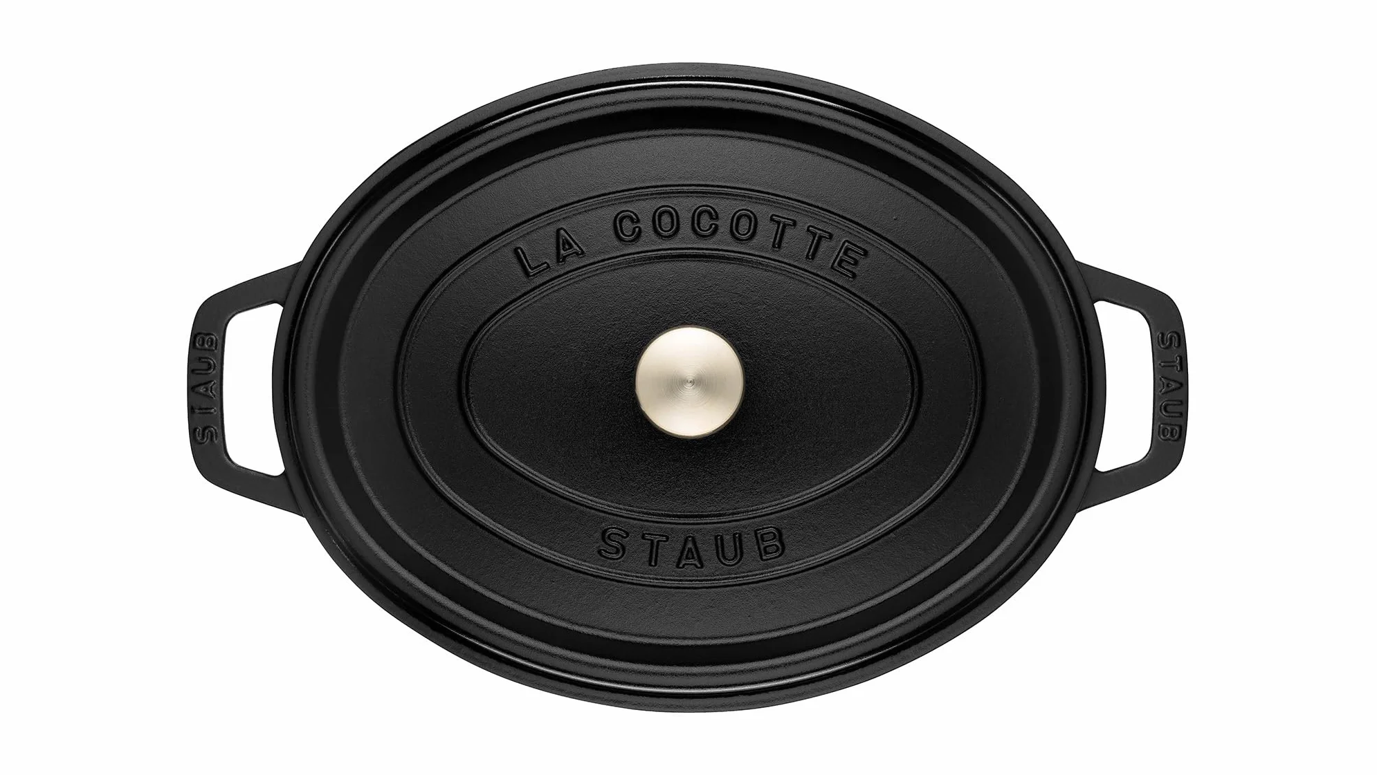 STAUB Gusseisen Bräter/Cocotte, Oval 37 cm, 8 L, Schwarz
