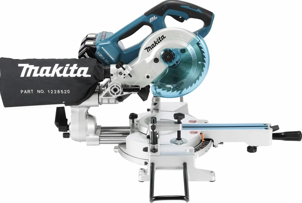 Makita DLS714NZ Twin 18V, 36V, Litowo-Jonowa LXT Bezszczotkowa Piła Ukośna 190 mm – Baterie i Ładowarka Nie Są Dołączone