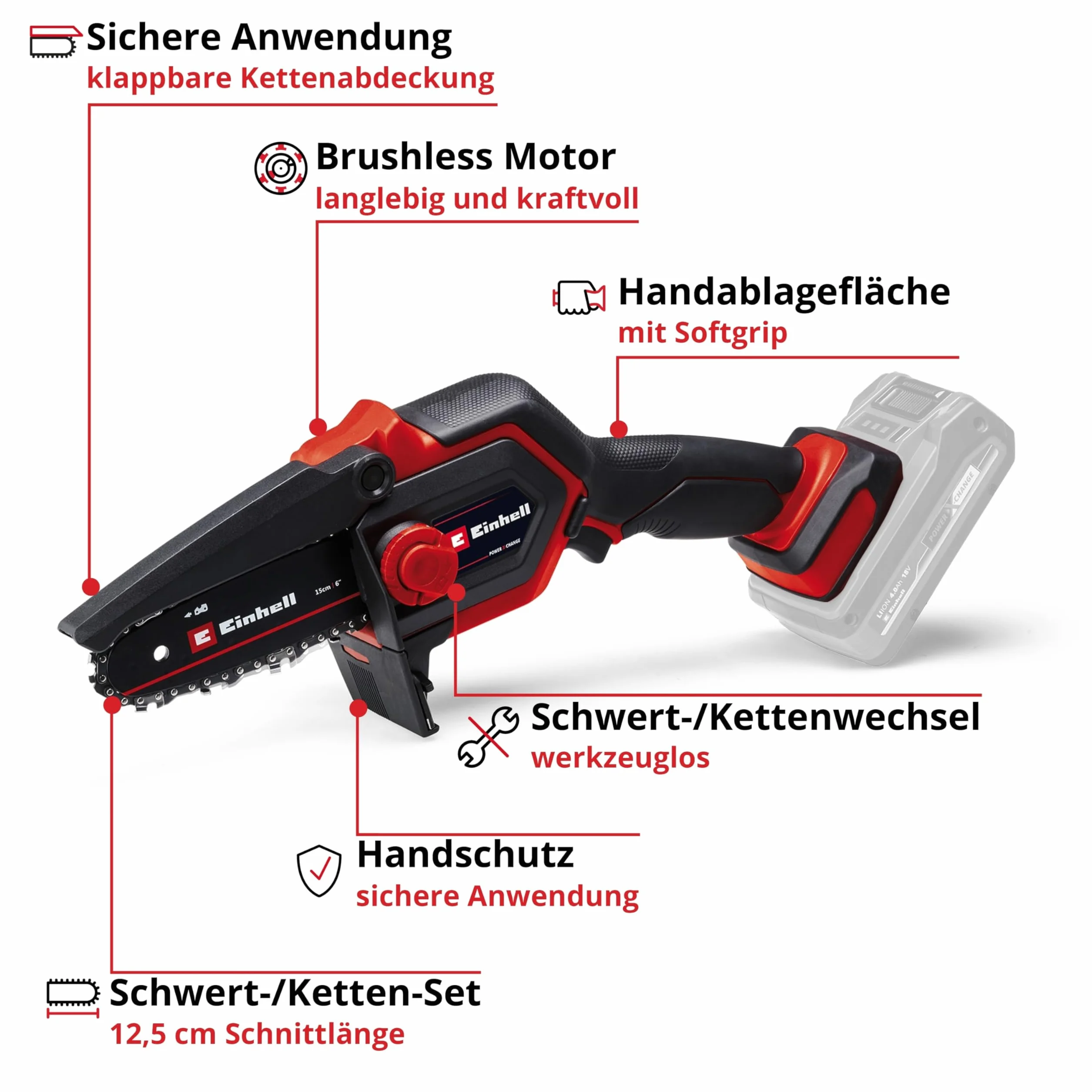 Einhell 4600040 Piła, Czarny/Czerwony, ‎41,5 x 9,8 x 14 cm; 1,11 kg