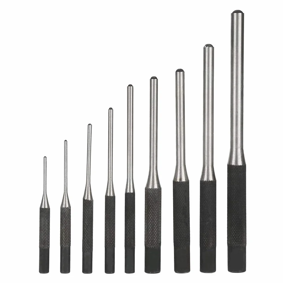 T. Hinsley Style Roll Pin Remover 3.5 Mm, Zestaw Punch, Stemple Do Metalu, 9 Szt. Trwała Stalowa Rolka