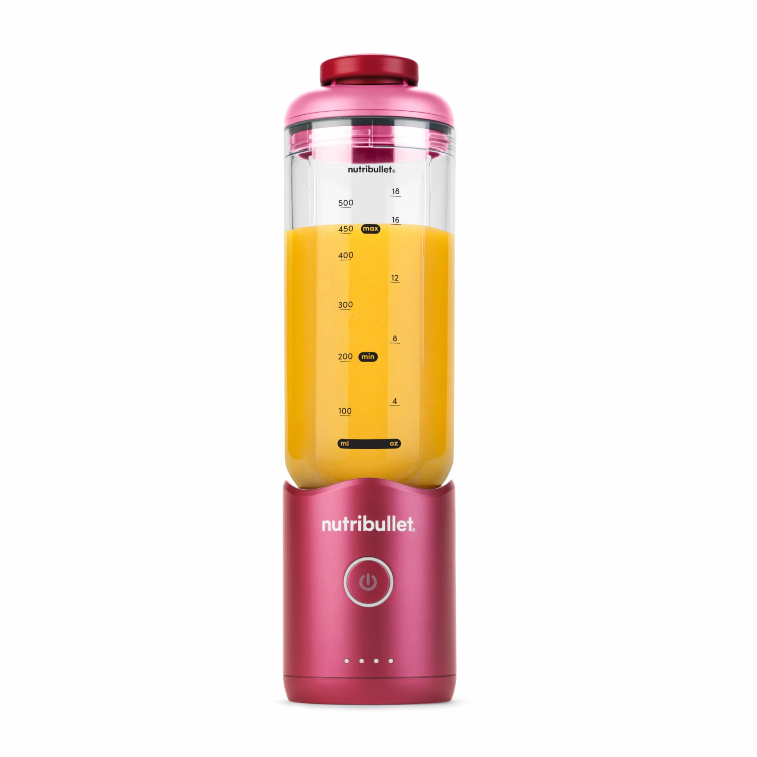 Nutribullet Flex 650 ml, Przenośny Blender z Pokrywą do Popijania, Odłączane Ostrza, Ładowanie USB-C, Kruszenie Lodu i Mrożonych Owoców, Blender Turystyczny z Kubkiem Wolnym od BPA, NBP213MA, Magenta
