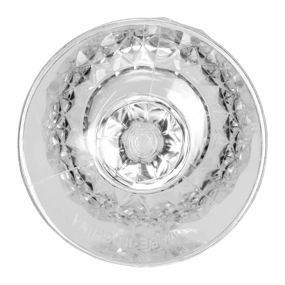 Ideen mit Herz Kieliszki do wina o wyglądzie kryształu, 200 ml plastikowe szklanki, piknik, do podróży, nietłukące się, średnica 7 cm, wysokość 16,7 cm, przezroczyste, nadają się do kontaktu z