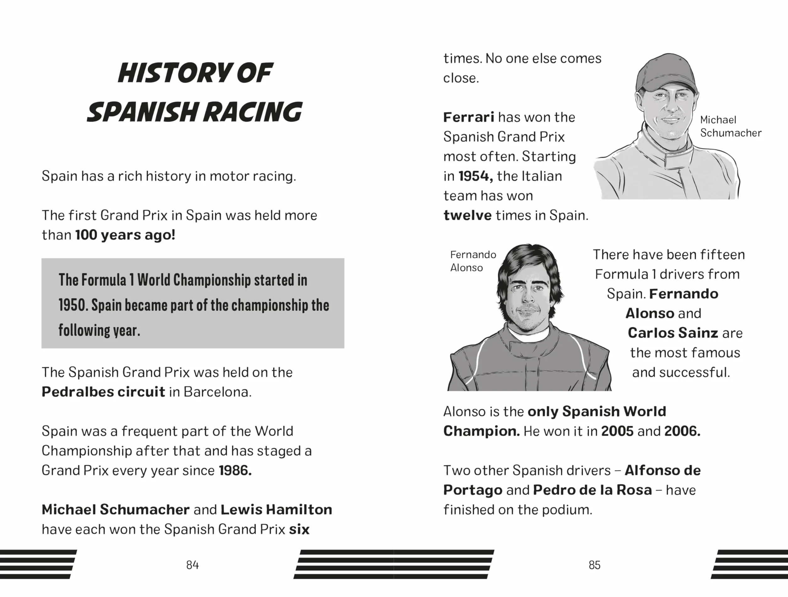 Racing Legends: Carlos Sainz: 101 Facts about Formula One