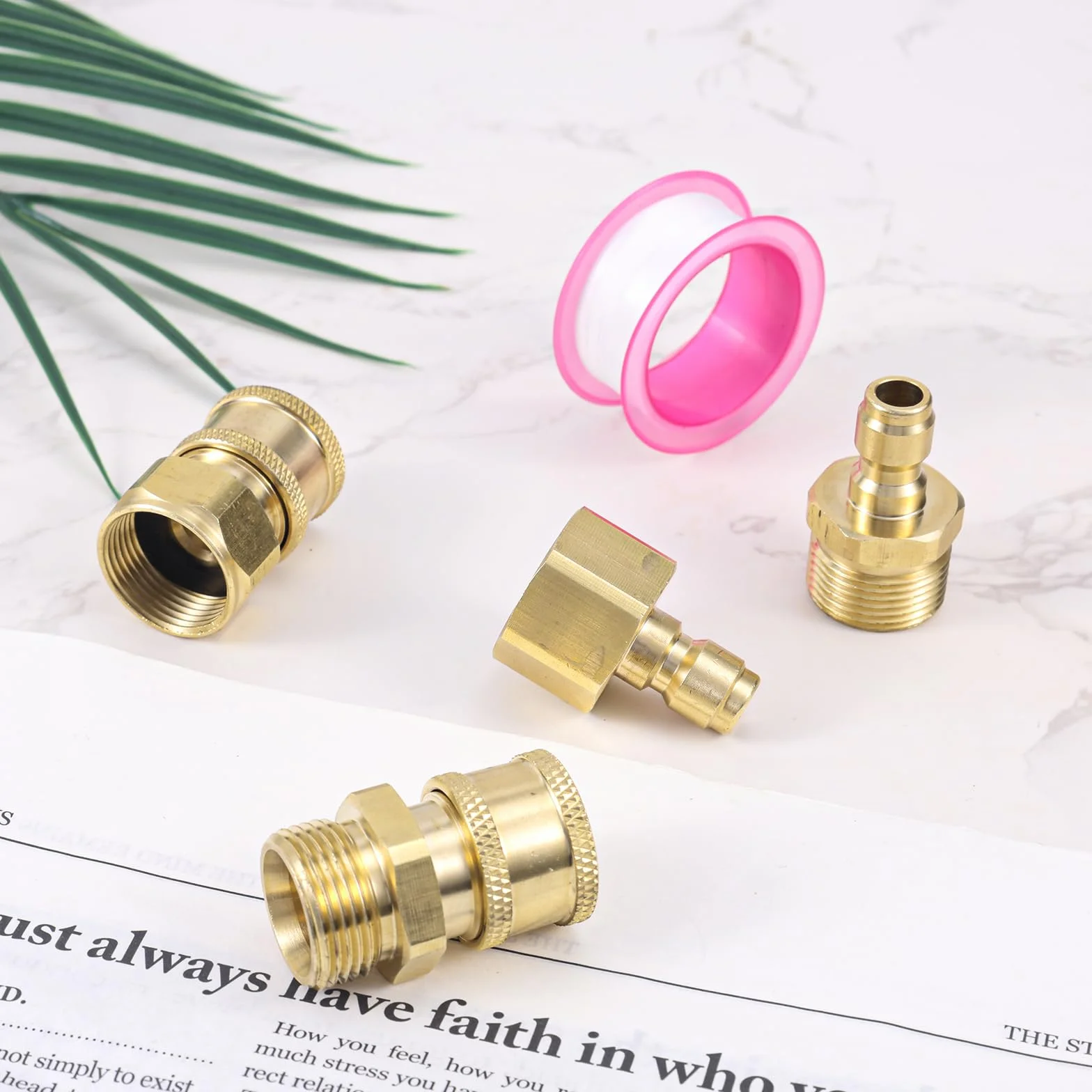 Gosknor 4szt M22-15mm do 0,95cm Adapter Myjki Ciśnieniowej, Szybkie Podłączenie i Szybkie Odłączenie Adaptera Myjki Ciśnieniowej do 0,95cm Pompy Węża Myjkis Ciśnieniowejs 5000 PSI