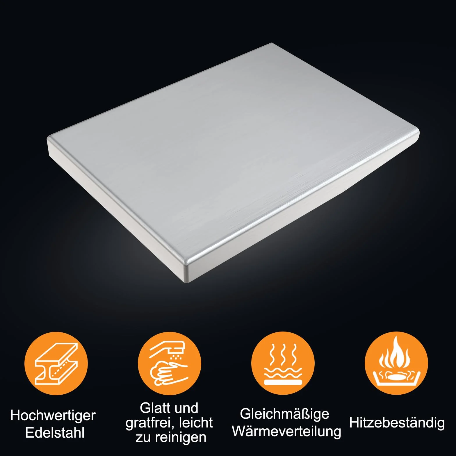 Uniwersalna płyta grillowa Plancha ze stali nierdzewnej 27x20CM Uniwersalna płyta grillowa BBQ Plancha pasująca do grilla gazowego Weber i grilla na węgiel drzewny, prostokątna, masywna