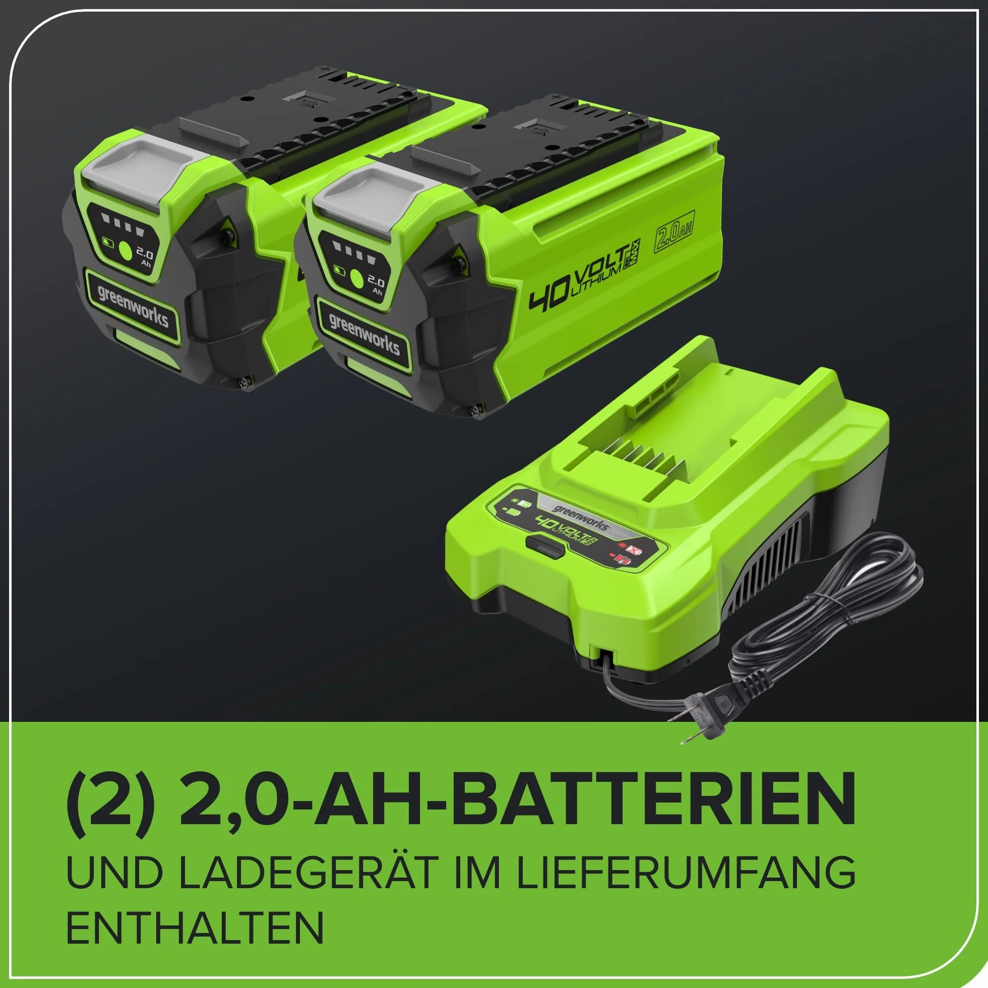 Greenworks G40LM35K2X Kosiarka Akumulatorowa do Trawników do 400m², Szerokość Koszenia 35cm, Torba 40L PLUS Dwie Baterie 40V 2Ah i Jedna Ładowarka