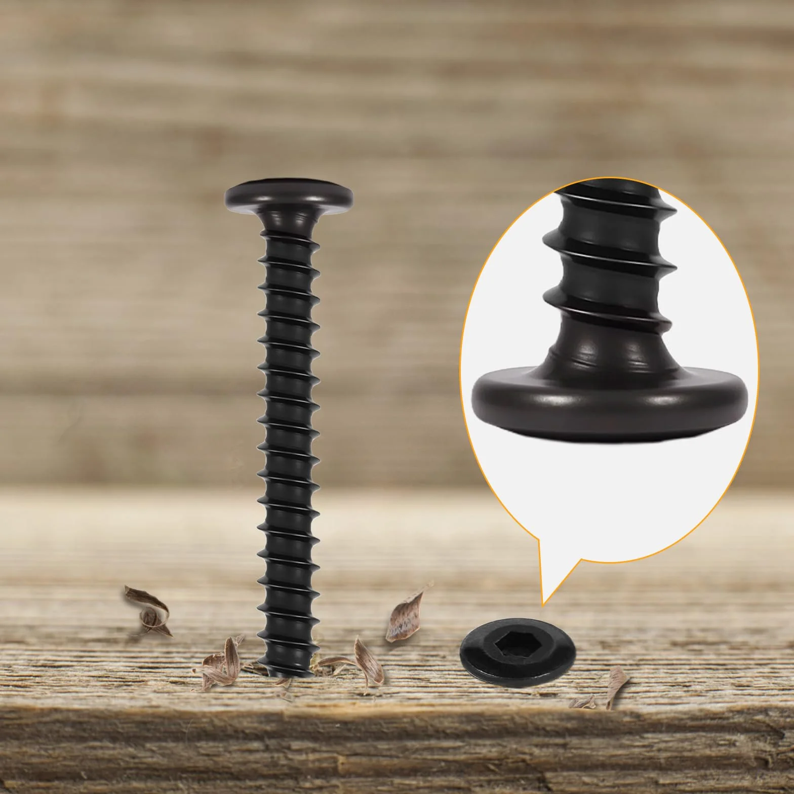 30 sztuk wkrętów z łbem płaskim M5 x 40 mm, wkręty do drewna, czarne, wkręty samogwintujące, śruby z łbem płaskim, śruby z łbem sześciokątnym, do budowy maszyn, mebli, instalacji