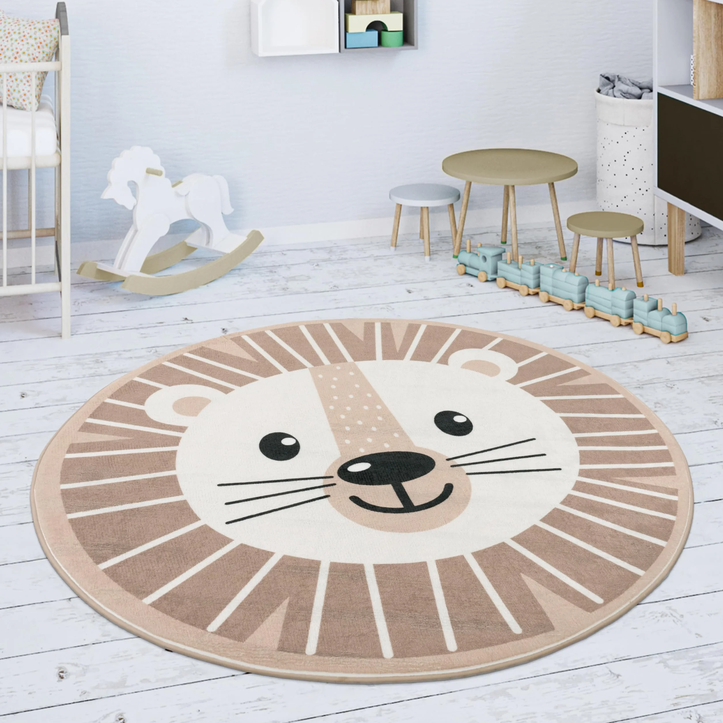 Paco Home, Rozmiar:150 cm Rund, Kolor:Be穎wy