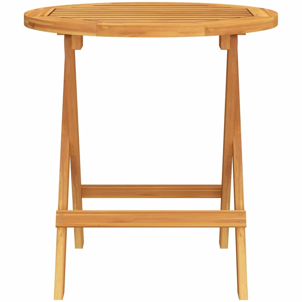 vidaXL Stolik bistro, Ø46x47 cm, lite drewno akacjowe