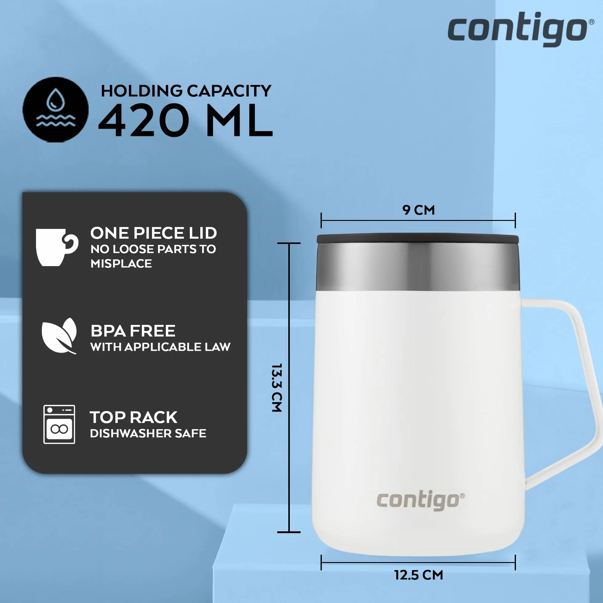 Contigo Kubek Termiczny Streeterville Biały 410 ml