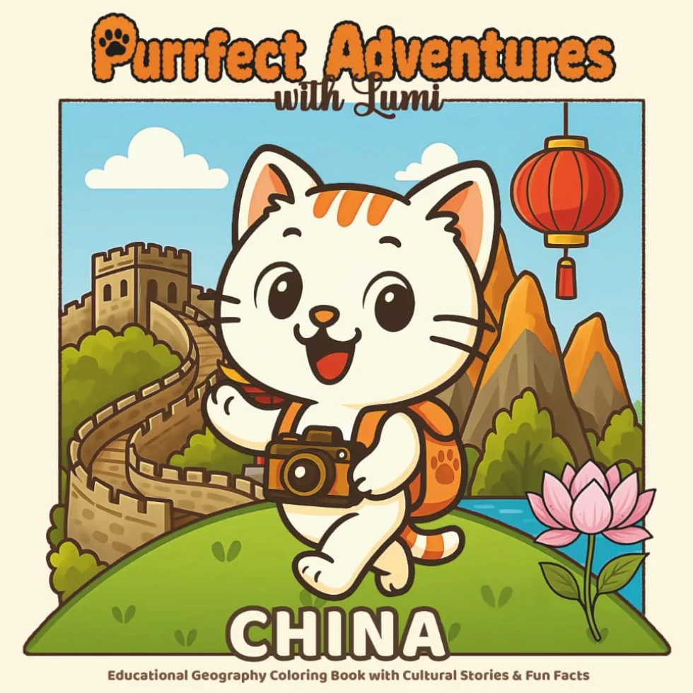 Purrfect Adventures with Lumi – China: Explore pandas, dragons and traditions in this magical coloring trip for kids
