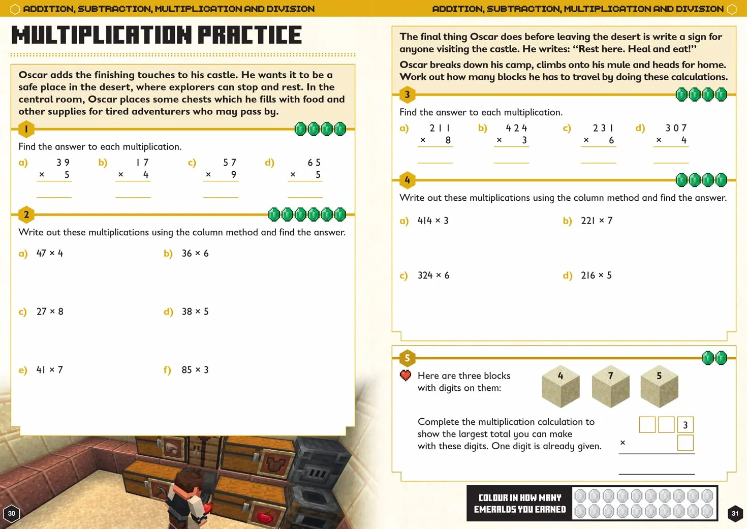 Minecraft Maths Ages 8-9: Official Workbook