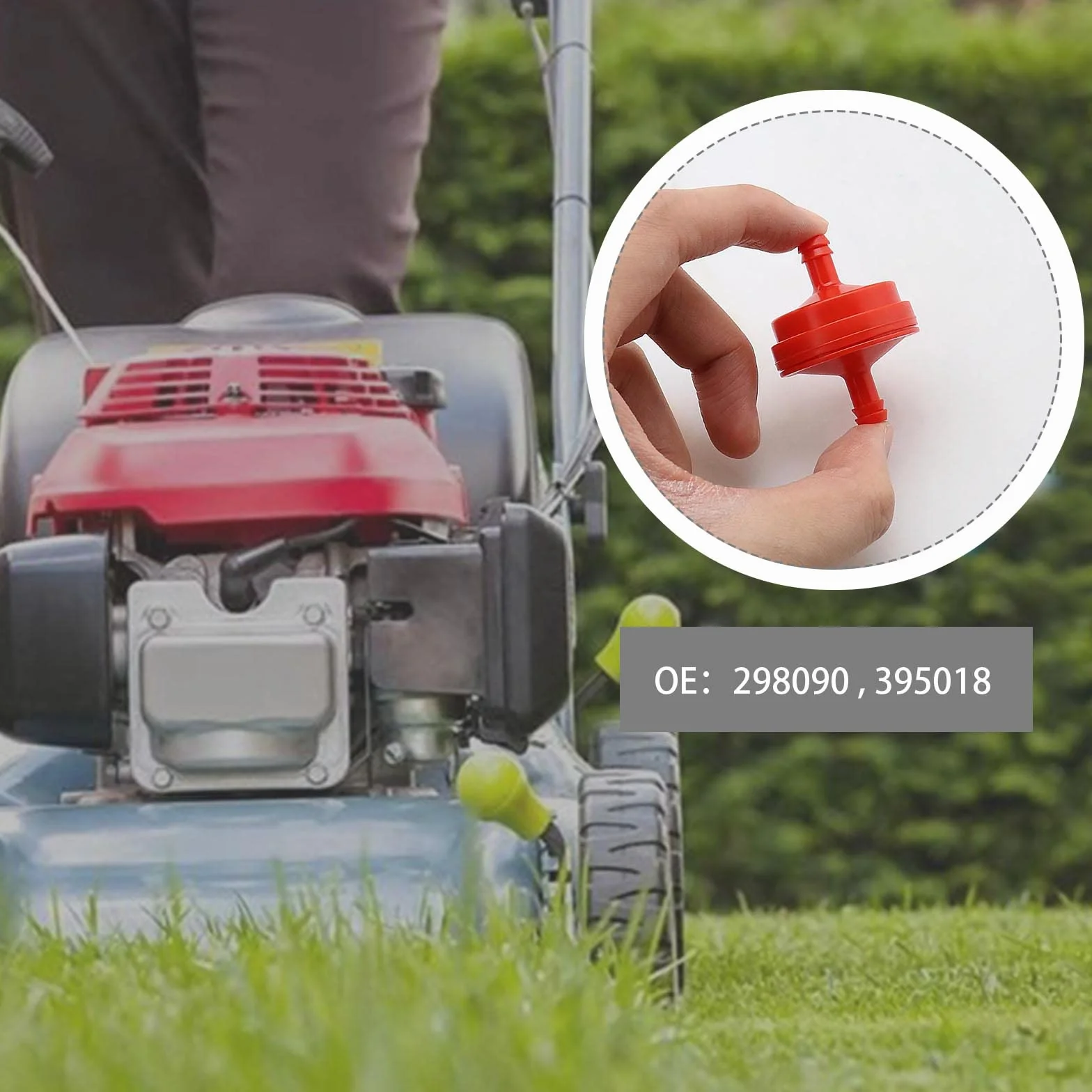 ECSiNG 5 szt. Filtr paliwa Inline Zamiennik filtra paliwa gazowego kompatybilny z Briggs & Stratton 298090 394358 1/4" przewód paliwowy 150 mikronów części do kosiarki AM107314 5018
