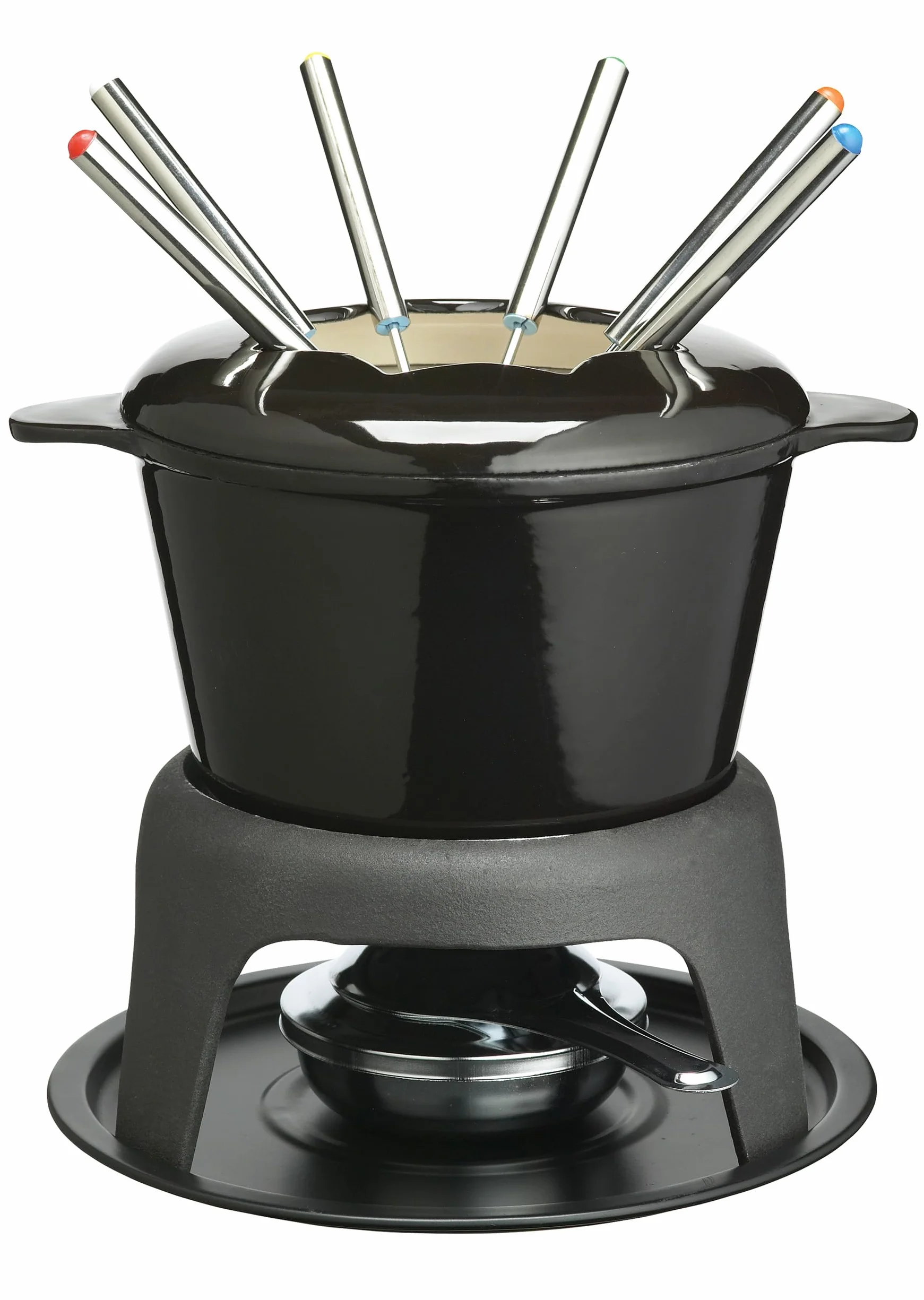 MasterClass Żeliwny Zestaw do Fondue 12 × 18 × 21 cm Czarny