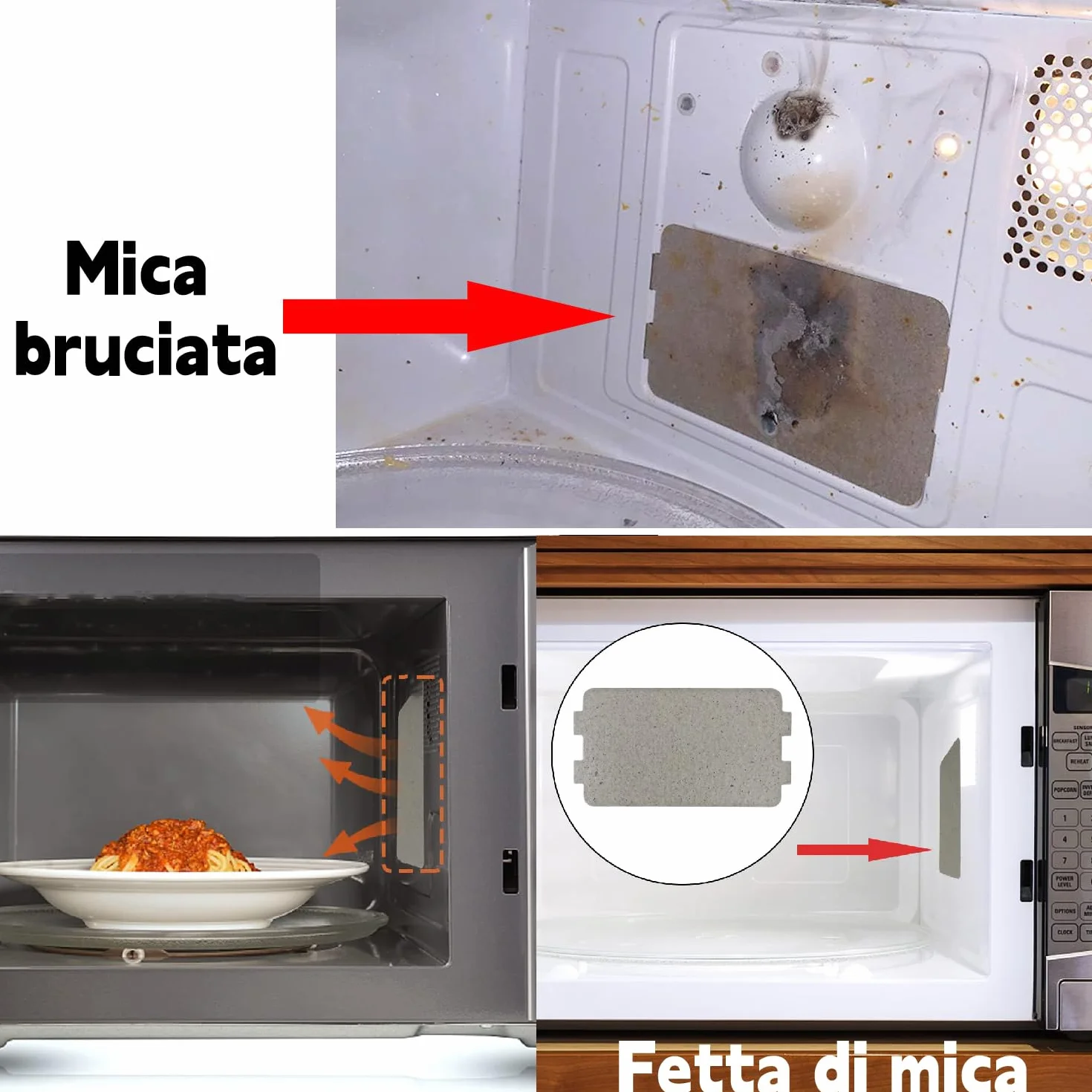 Mika do Mikrofalówki 6 sztuk, uniwersalna blacha miki do kuchenki mikrofalowej