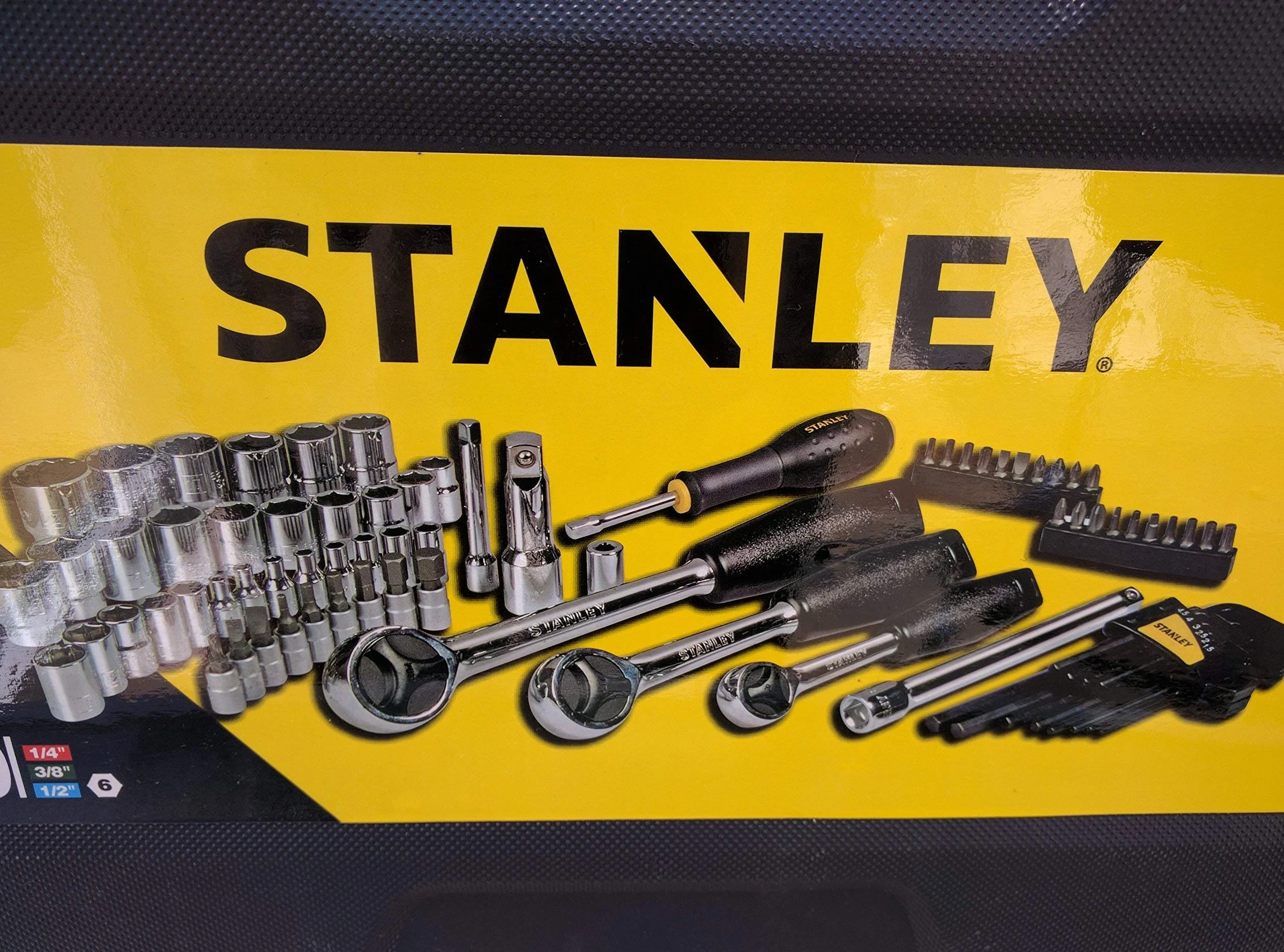 Stanley Zestaw Kluczy Nasadowych, Czarny/Stal, 80 Elementów
