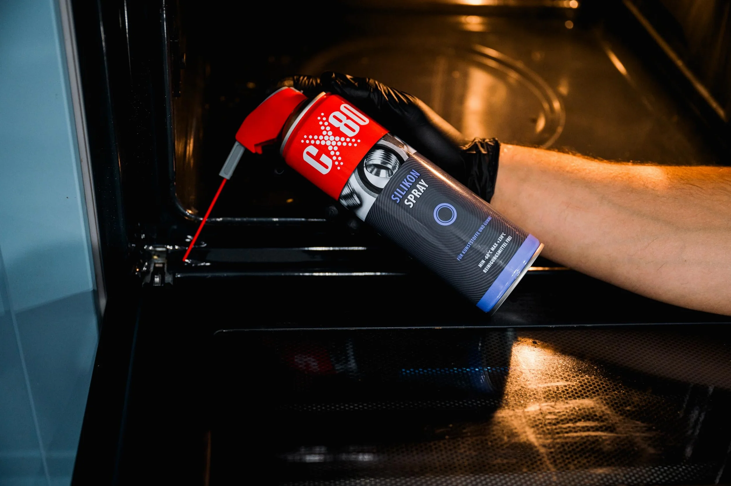 CX80 | Spray silikonowy – bezbarwny smar do tworzyw sztucznych, gumy i metalu, z certyfikatem NSF, antyadhezyjny, odporny na zabrudzenia, odporny na temperaturę do +230°C | DuoSpray, 500 ml