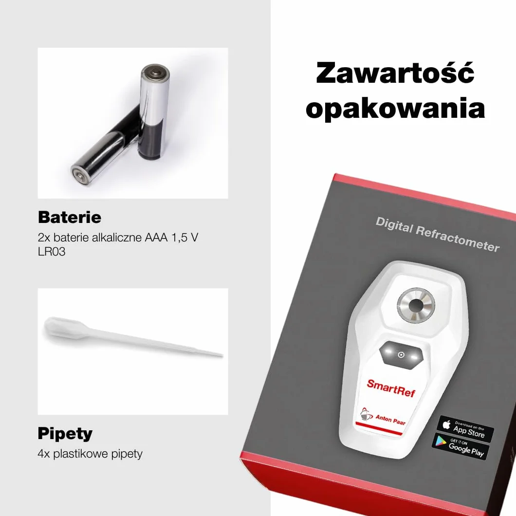 Anton Paar SmartRef Refraktometr cyfrowy Brix Plato SG Babo Baumé KMW ppt