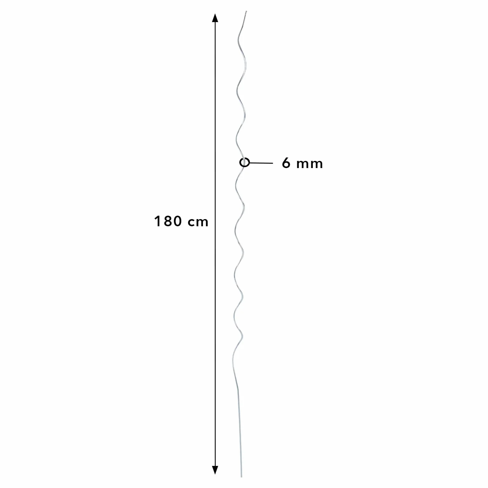 Floordirekt Pręty spiralne do pomidorów wraz z zestawem akcesoriów – długość 180 cm – 10 sztuk – drążek do pomidorów – pręt spiralny – stojak do roślin pnących – stojak do roślin pnących – pręt do