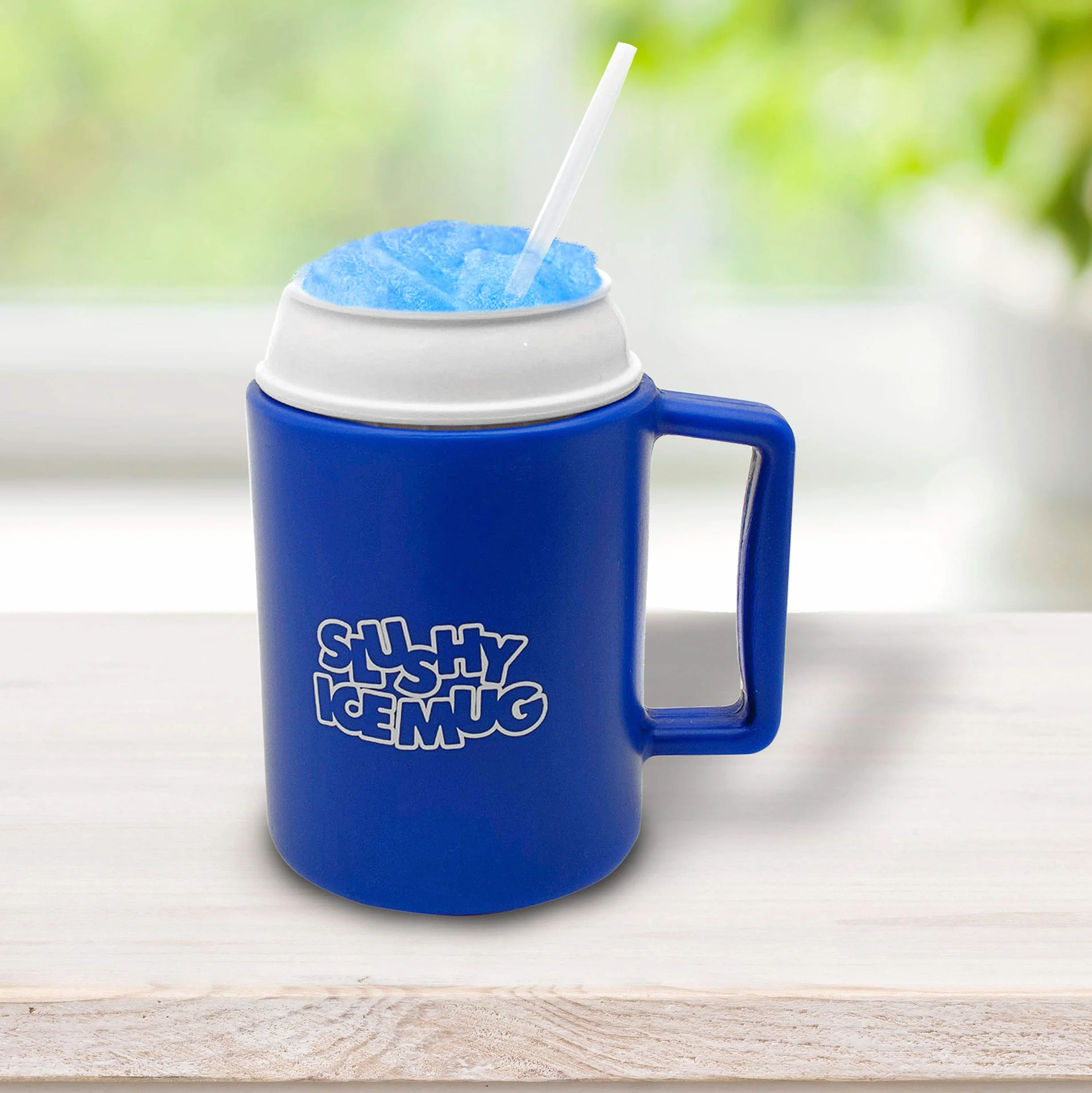Oryginalny kubek Slushy - Filiżanka Slush z łyżeczką i słomką do picia; Kostkarka do lodu Slushy Magic Slush Maker Zamraża kubek na lód wodny w kilka sekund.