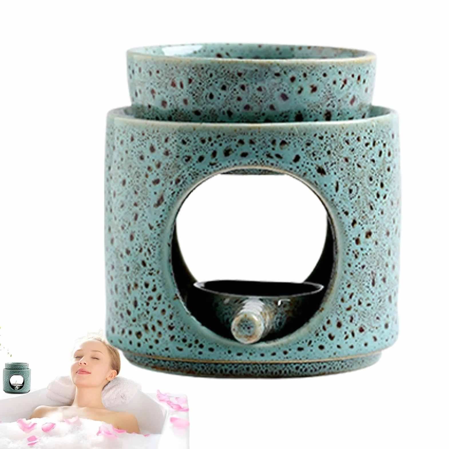 Ceramiczny ?wiecznik na podgrzewacze, ceramiczny podgrzewacz do wosku , wielokrotnego u?ytku, dekoracja domu na urodziny, ?wiecznik ?wi?teczny, ?wiecznik ?lubny, ?wiecznik na podgrzewacz