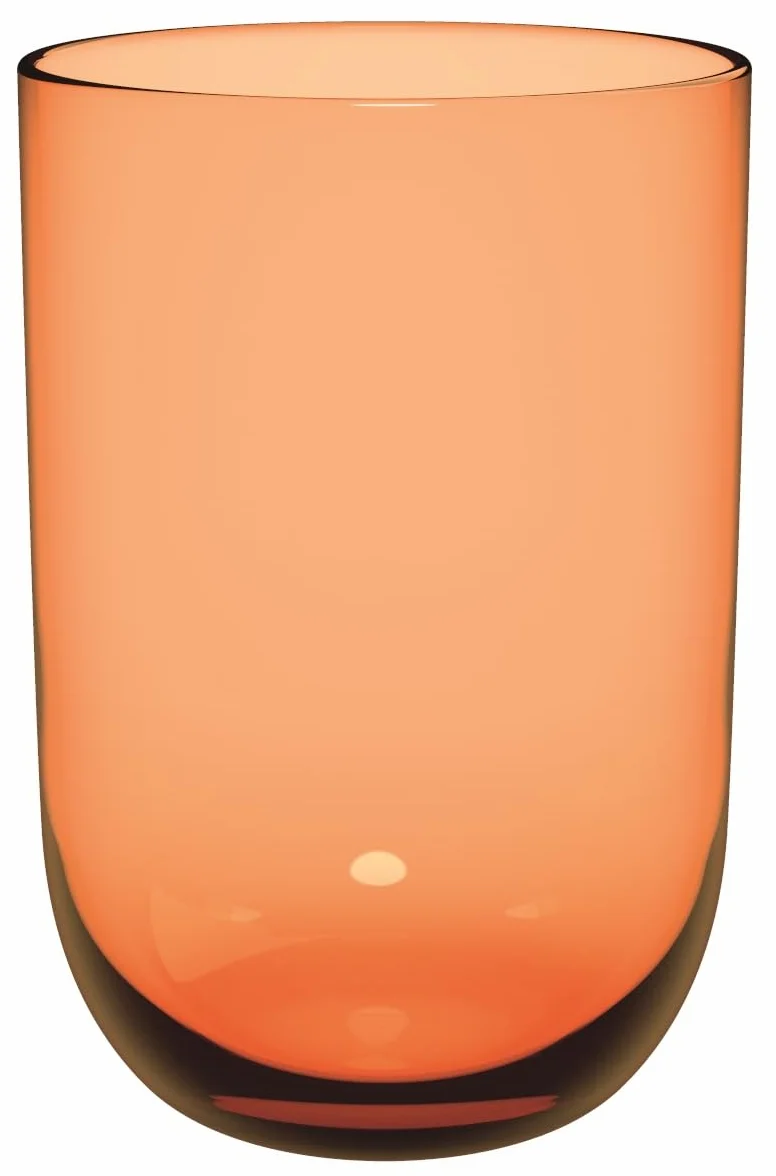 Villeroy & Boch – Like Apricot szklanka do long drinków zestaw 2-cz., szkło w kolorze pomarańczowym, pojemność 385 ml