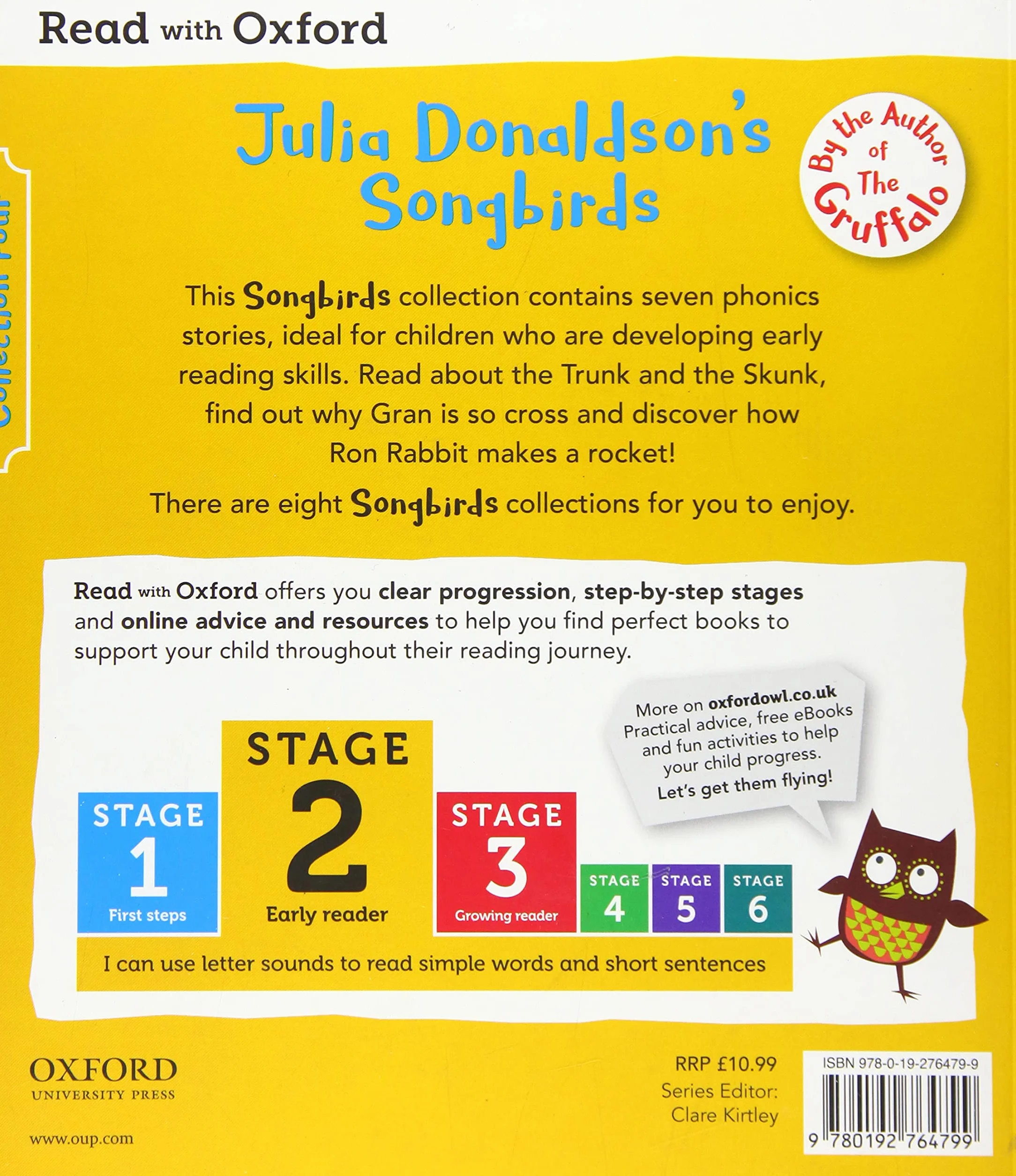 Read with Oxford: Stage 2: Julia Donaldson's Songbirds: The Trunk and The Skunk and Other Stories