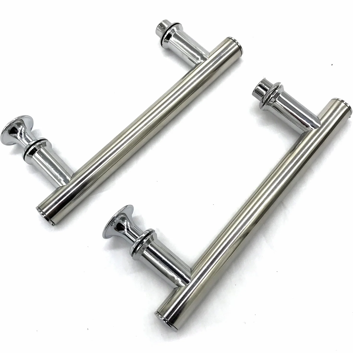 Chromowany uchwyt do drzwi prysznicowych 145 mm (14,5 cm), z otworem