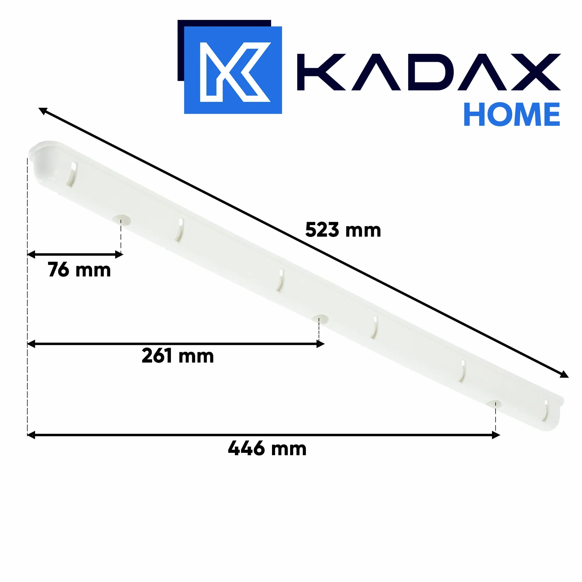 KADAX Suszarka sufitowa prętowa 6x140 cm biała, udźwig 12 kg, powlekane pręty stalowe odporne na korozję, oszczędza miejsce po złożeniu