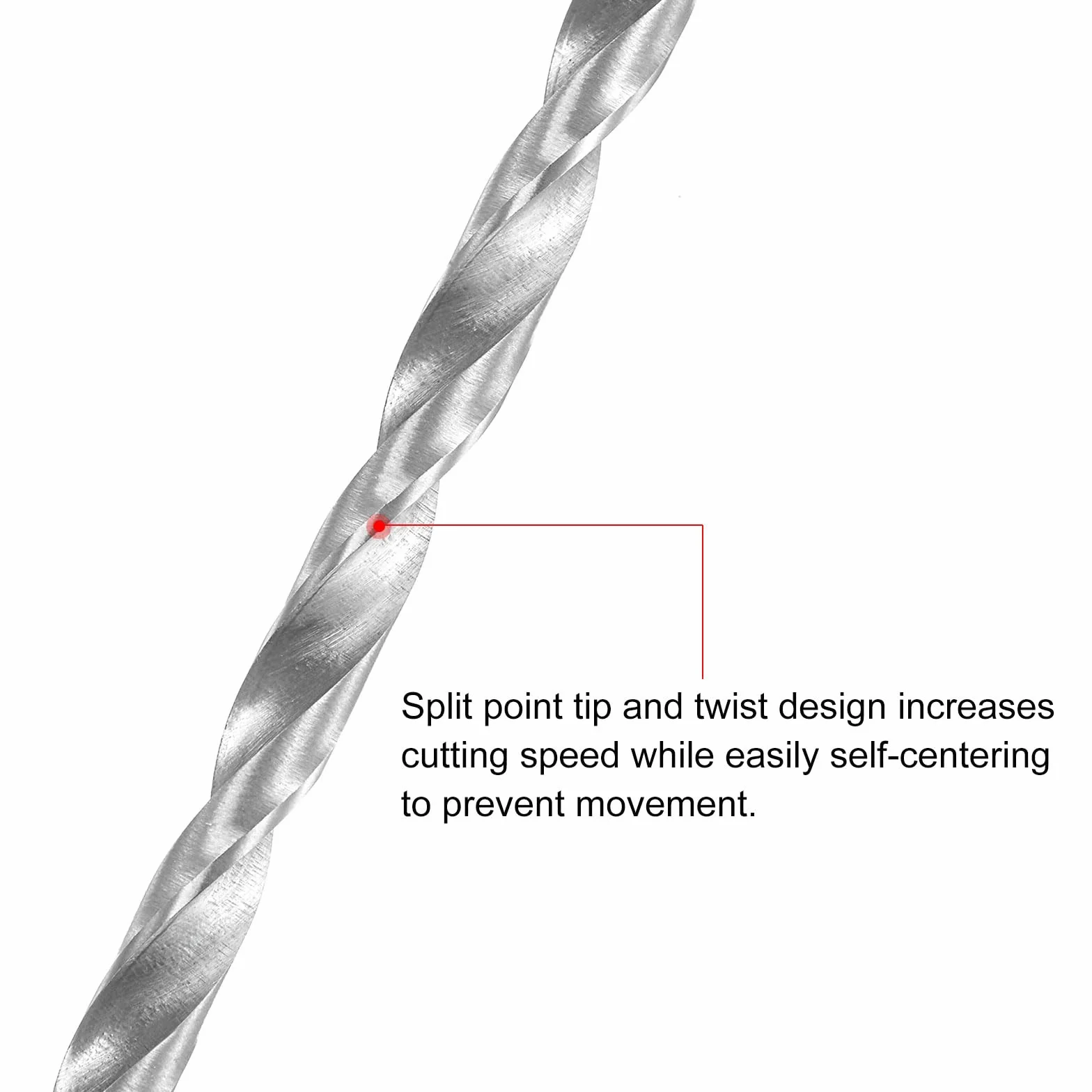 QUARKZMAN 5,2 mm Wiertarka wiertnicza, bardzo długa stal szybkotnąca wiertło ślimakowe z prostym trzpieniem 250 mm długość do drewna, plastiku, aluminium, 4 sztuki