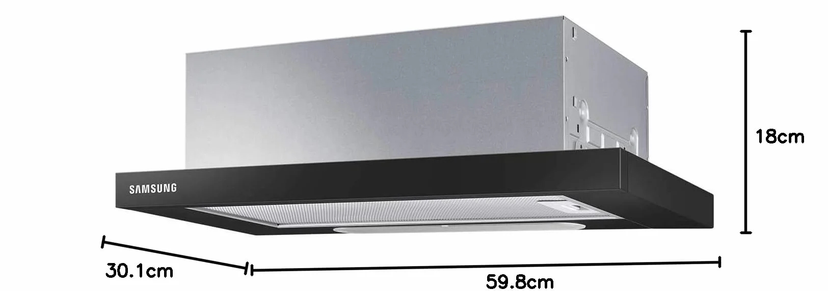 Samsung Okap Kuchenny 60 cm Klasa C Czarny NK24M1030IB/UR