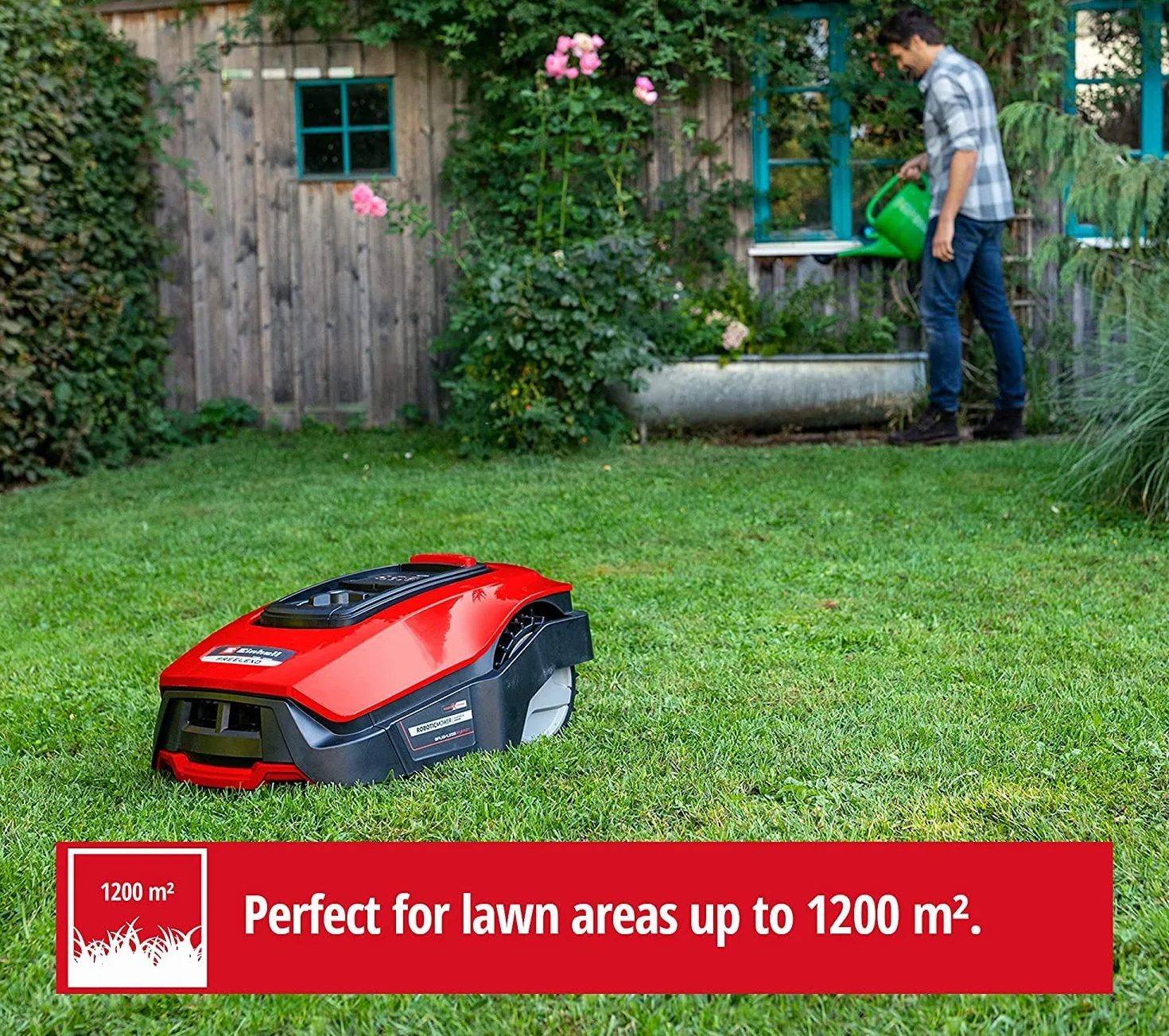 Einhell Freelexo 1200 Lcd Bt Robot Koszący, Czerwony/Czarny, do 1200 m²