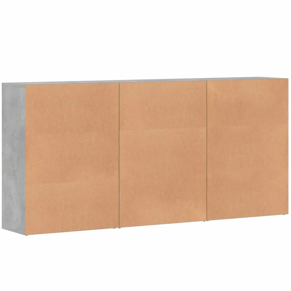 vidaXL Szafki, 3 szt., szarość betonu, 60x31x84 cm, komoda, szafka kuchenna, szafka do przechowywania w salonie, kredens, szafka do przedpokoju