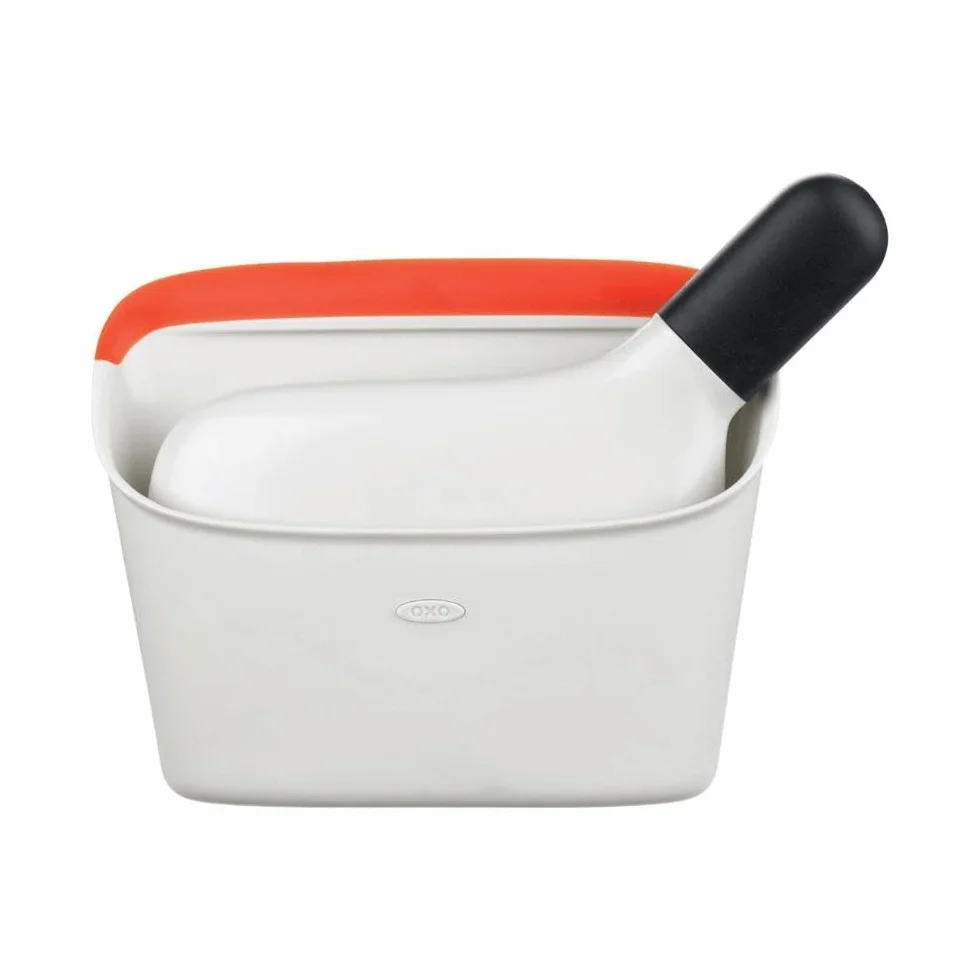 OXO 1334280 Good Grips kompaktowa szufelka i zestaw szczotek, czerwony