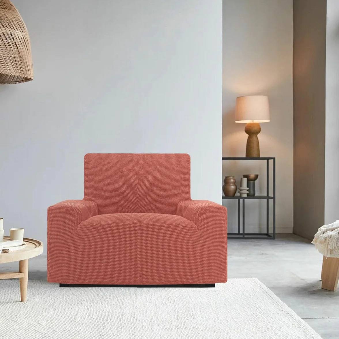 SOFASKINS® Super elastyczny pokrowiec na sofę, pokrowiec na sofę 1-osobową, z ekskluzywnym wzorem, oddychający, wygodny i trwały, pokrowiec na sofę wymiary (70-110cm), kolor trawa