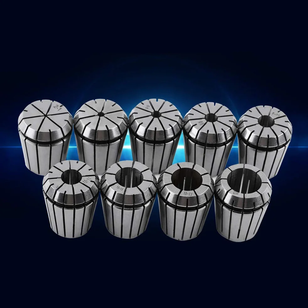 9 sztuk zestaw tulei zaciskowych ER32 uchwyt tulei zaciskowej do maszyny do grawerowania CNC i narzędzia tokarskie do frezowania 2-20mm (Nie zawieraj 14 mm)