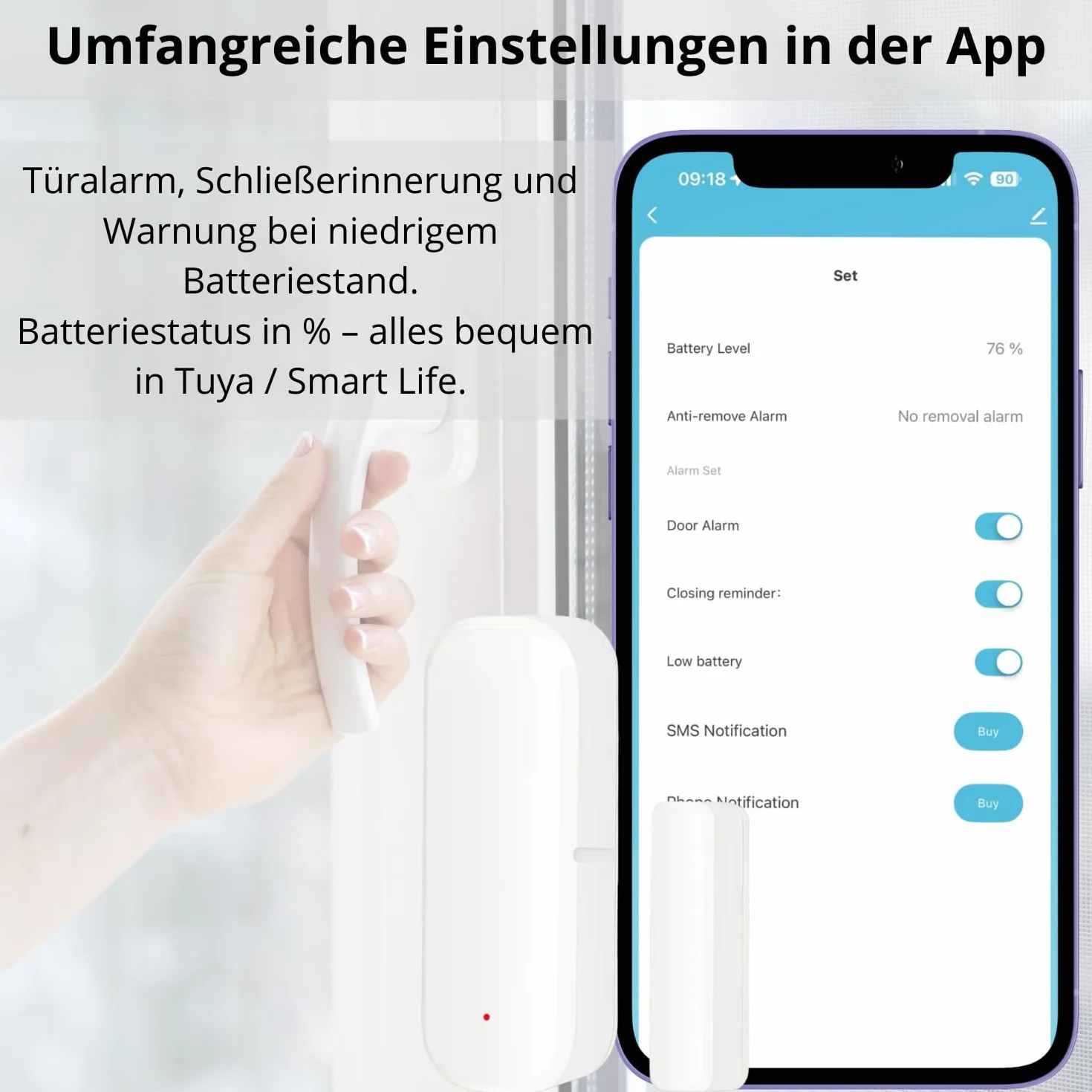 Sone Smart One Czujnik otwarcia ZIGBEE TUYA na baterie AAAx2
